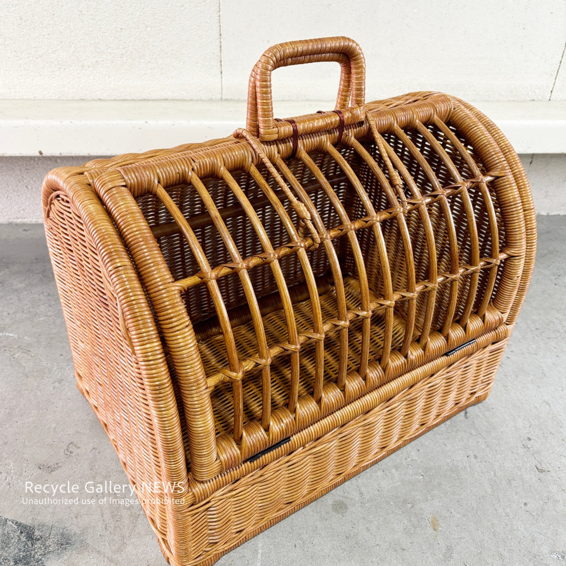Rattan Pet Carrier Pet Cage Basket / 籐 ラタン ペットキャリー ペットケージ カゴ