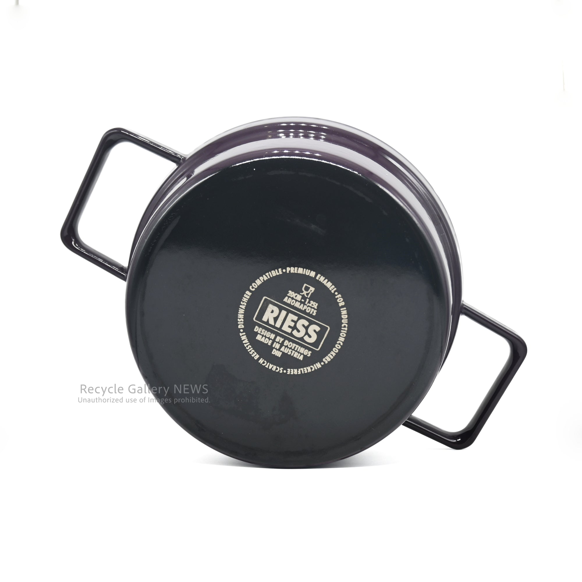 RIESS Enamel Pot Casserole 20cm Inner Diameter Made in Austria / リース ホーロー鍋 内径20cm キャセロール 琺瑯鍋 オーストリア