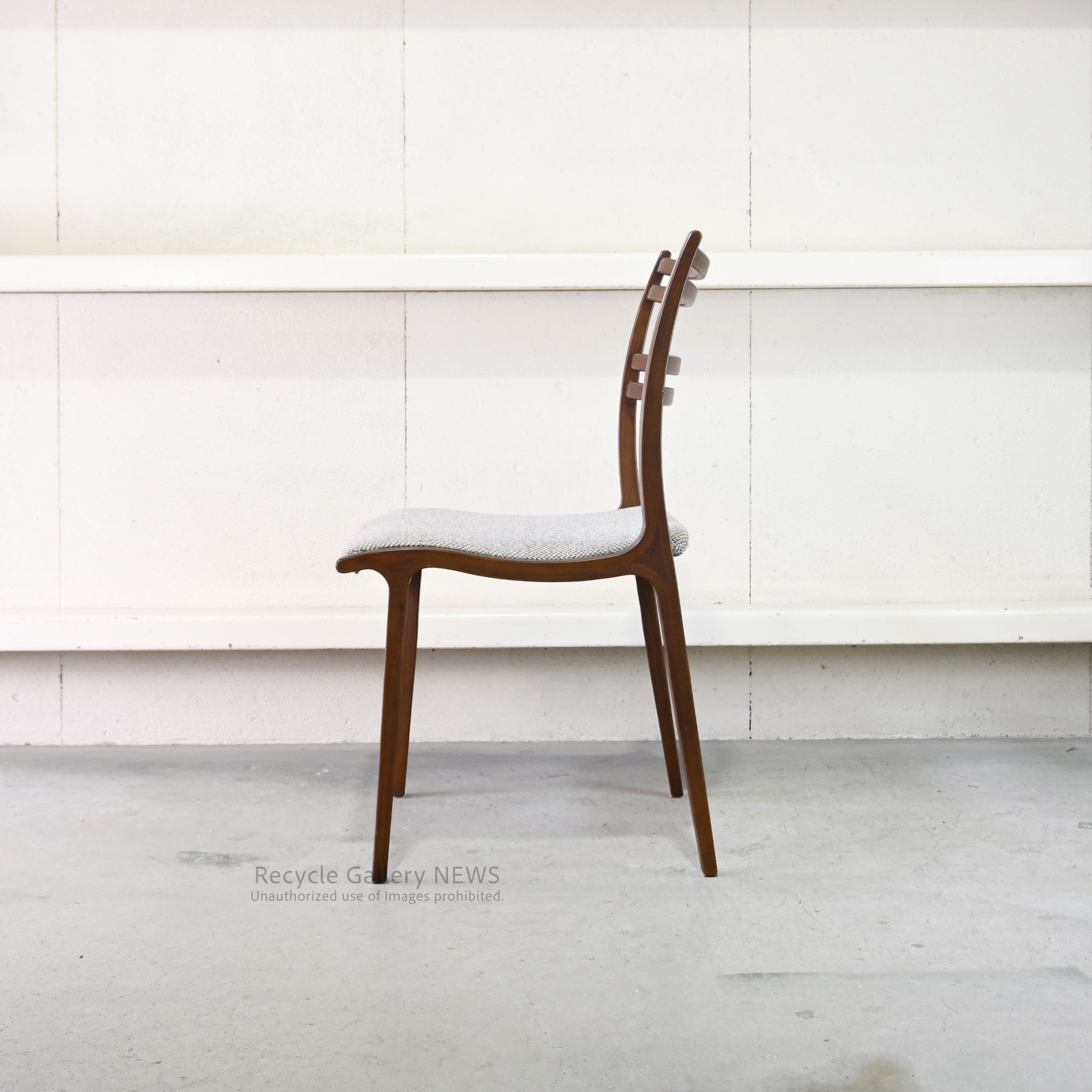Fuji Furniture Wooden Armless Chair "Calm" Japan Scandinavian Style / 冨士ファニチア アームレスチェア カーム 日本 北欧 木製