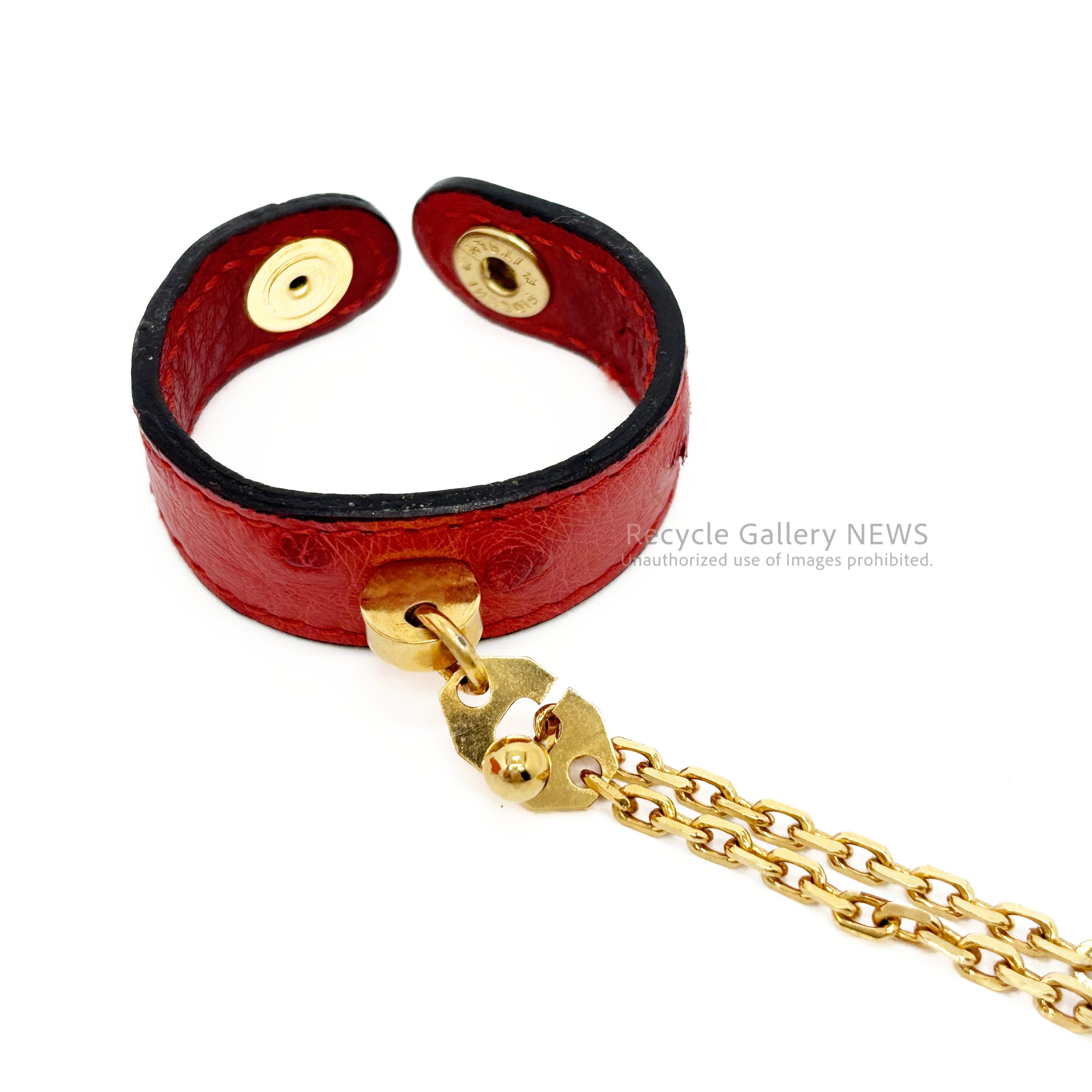 HERMES Red Ostrich Glove Holder Italia / エルメス グローブホルダー レッド オーストリッチ