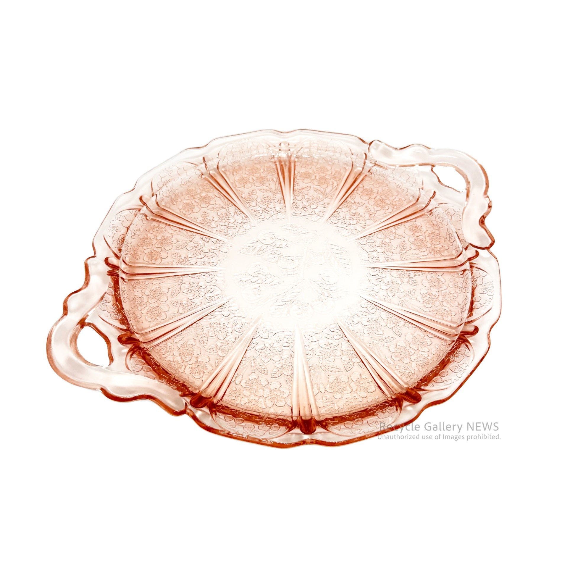 Jeannette Glass Co. Cherry Blossom BB plate U.S.A Vintage / ジャネットグラス ブレッド＆バタープレート ヴィンテージ 1930年代 ヴィンテージ
