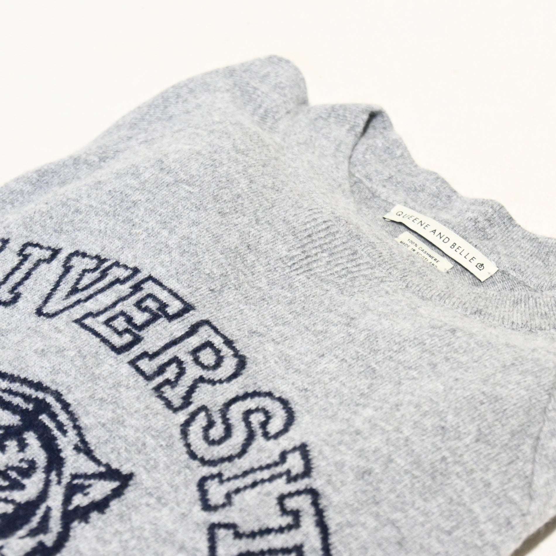 QUEEN and BELLE Striders TIGER Sweat / クイーンアンドベル ストライダーズタイガースウェット 総カシミヤセーター レディースMサイズ