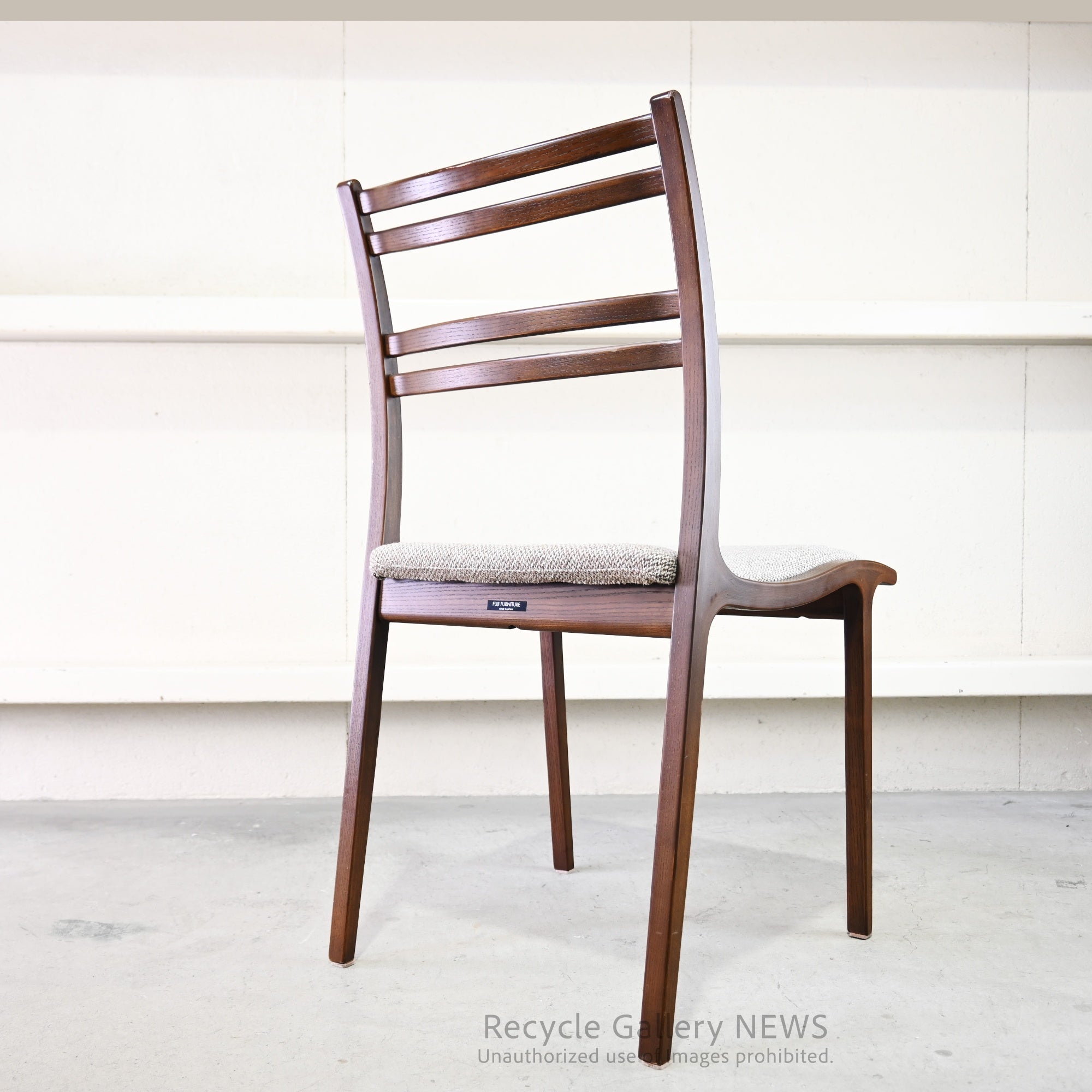 Fuji Furniture Wooden Armless Chair "Calm" Japan Scandinavian Style / 冨士ファニチア アームレスチェア カーム 日本 北欧 木製