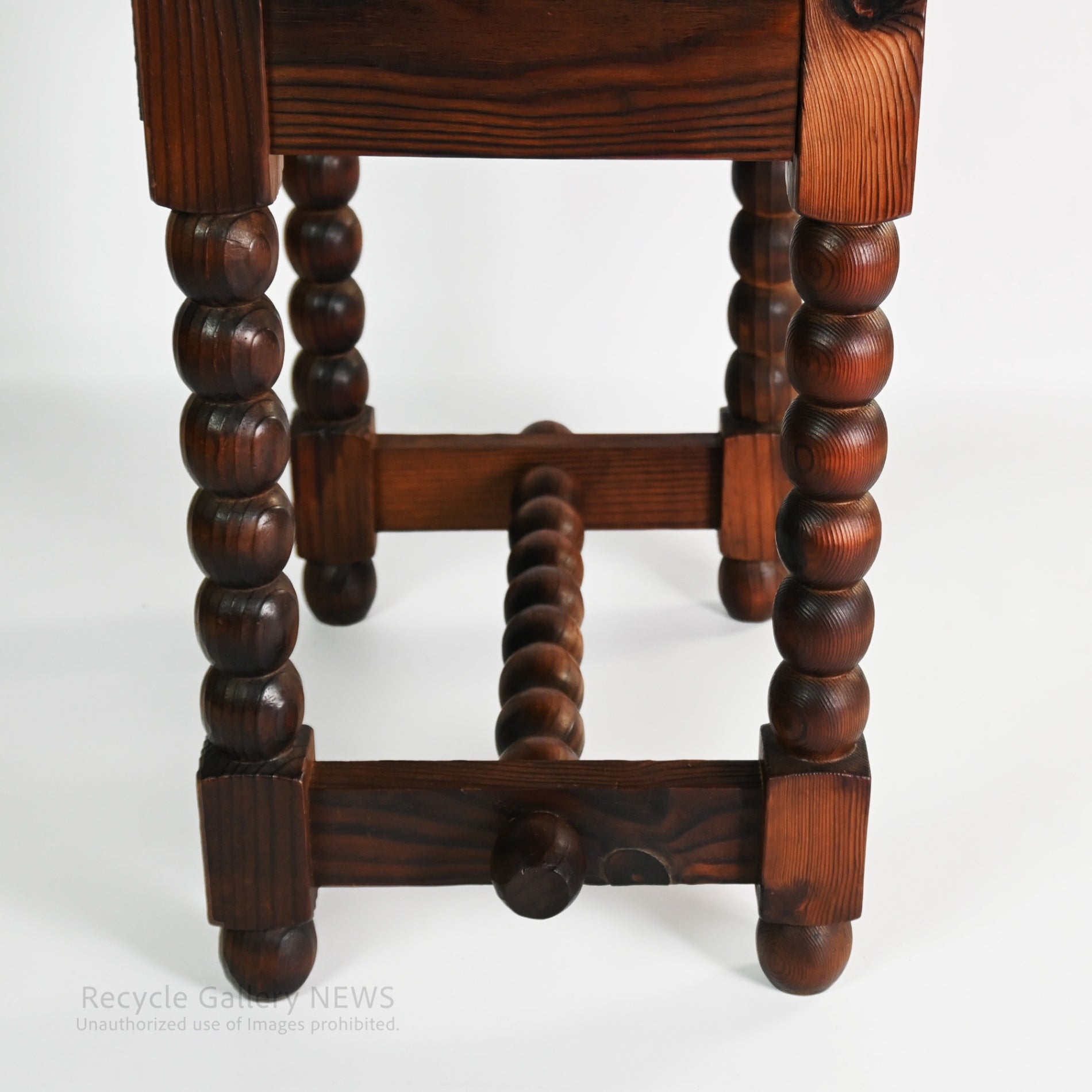 Antique Console Table with Bobbin Turned Legs Classic Spool Design / ボビンターニングレッグ コンソールテーブル アンティーク クラシック 糸巻きデザイン