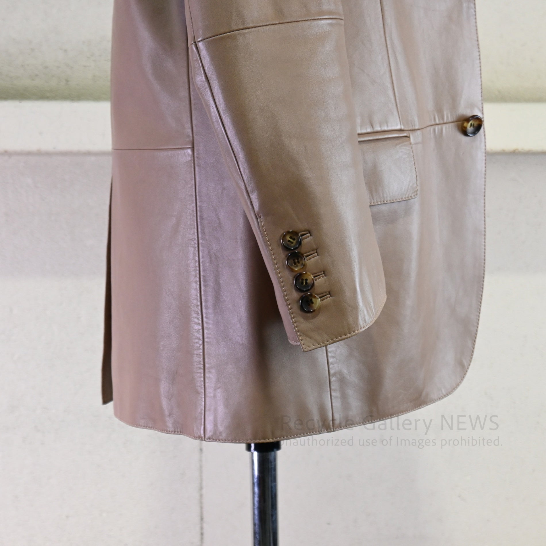 LOEWE Men's Lamb Beige Leather Jacket 2010 Stuart Vevers / ロエベ メンズ ラム レザージャケット ベージュ スチュアート・ヴィヴァース