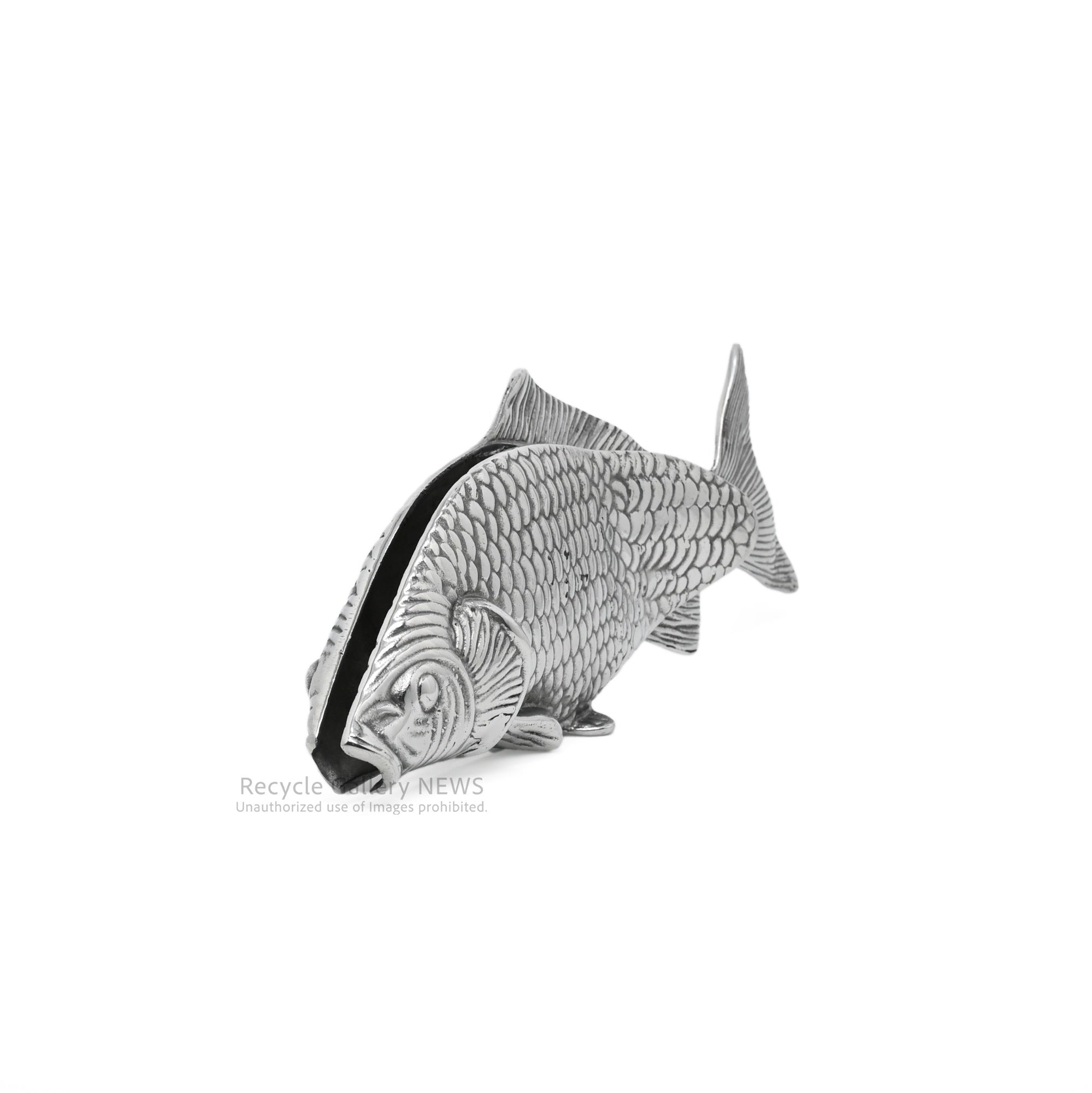 Vintage Carp Motif Napkin Holder Silver Plated / 鯉モチーフ ヴィンテージ ナプキンホルダー シルバー 銀メッキ