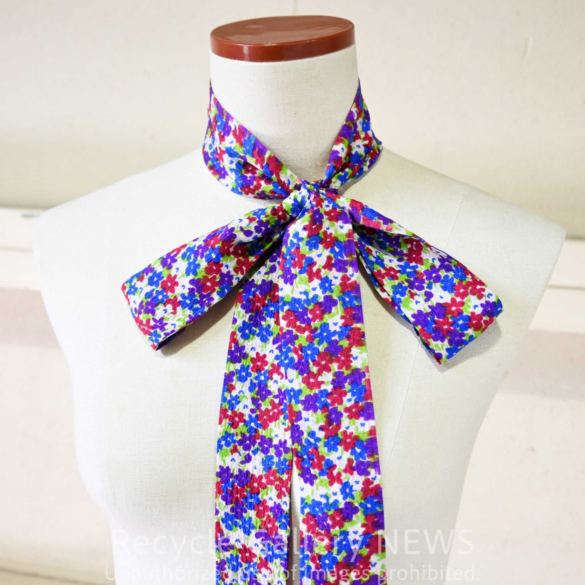 1970-80s Vintage YVES SAINT LAURENT Floral print 3-piece suit & scarf 4-piece set / ヴィンテージ イブ・サン・ローラン 花柄プリント 3ピース&ストール 4点組