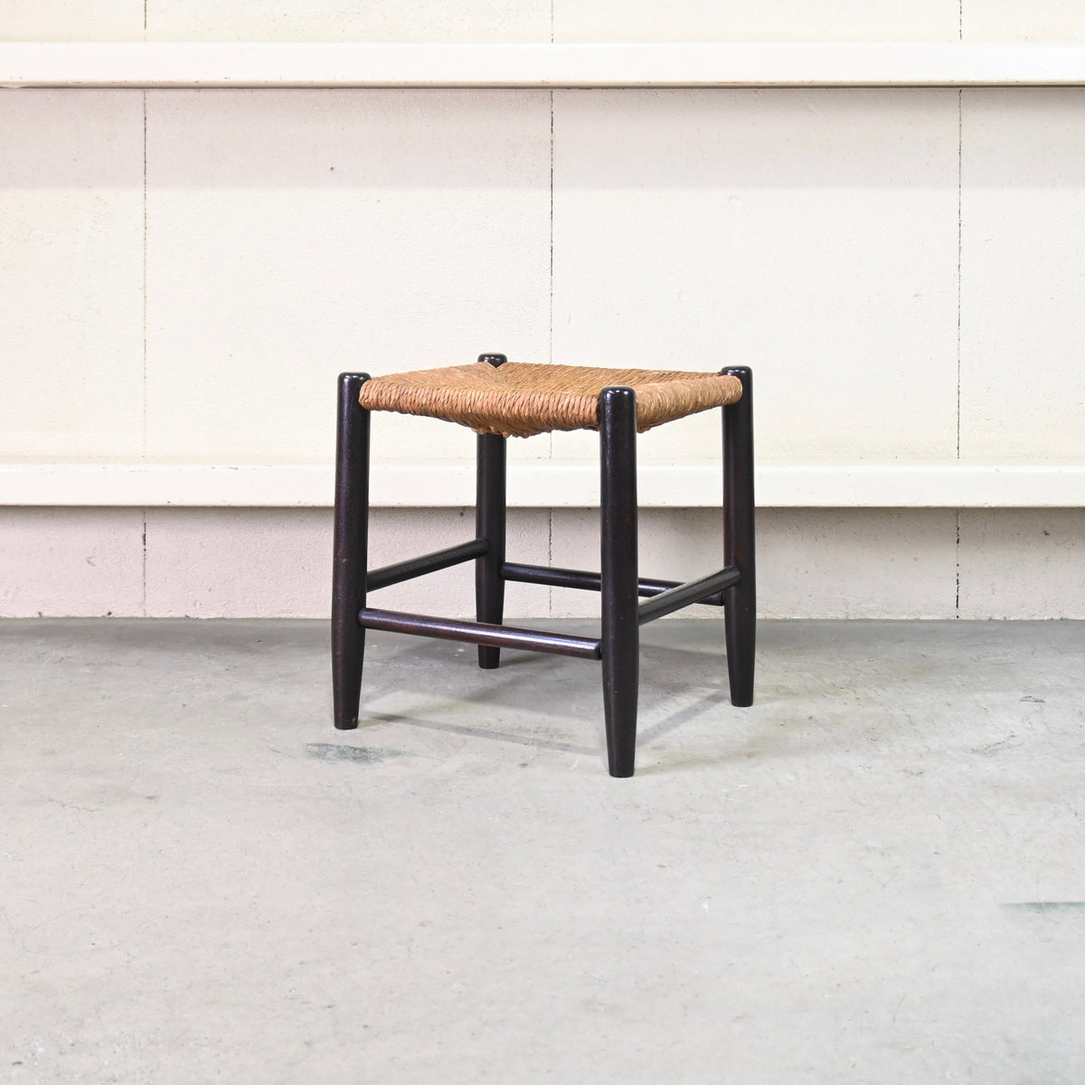 Matsumoto mingei Rush seated stool N.19 Japan vintage Fork art 