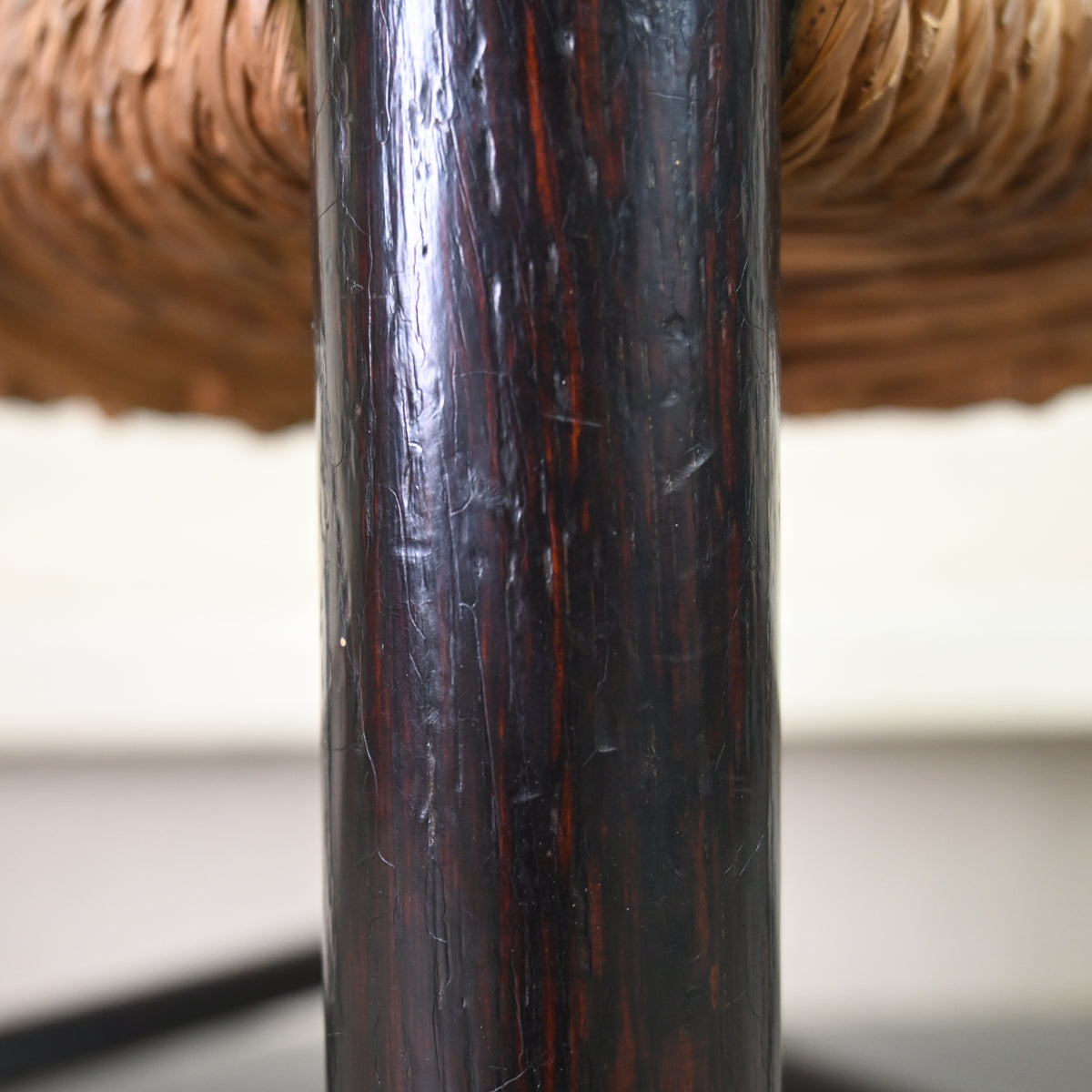 Matsumoto mingei Rush seated stool N.19 Japan vintage Fork art 