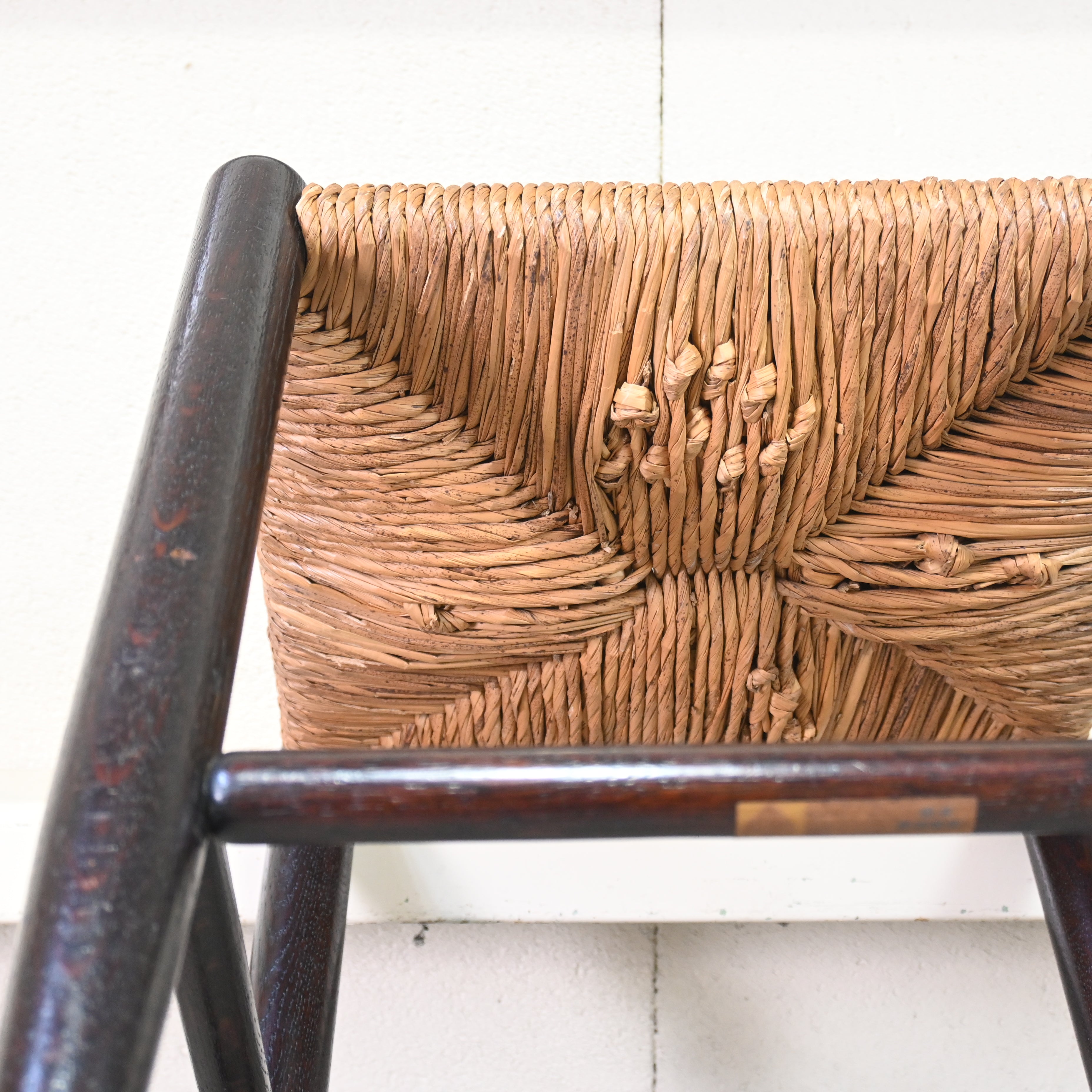 Matsumoto mingei Rush seated stool N.19 Japan vintage Fork art / 松本民芸家具 ラッシスツール #19型 民藝 ジャパンヴィンテージ