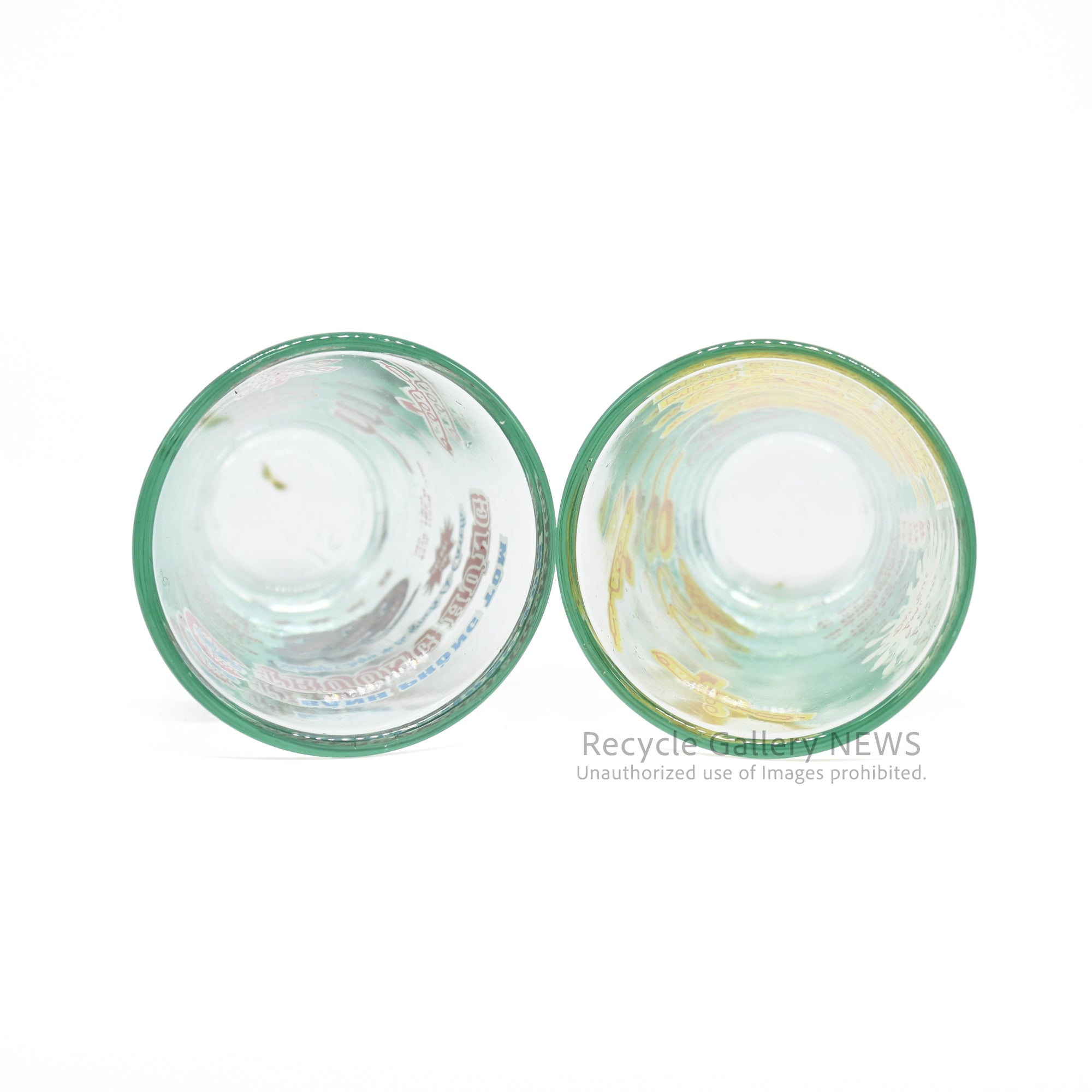 Vietnamese Shrimp Cracker Bánh phồng tôm Shot Glass Yellow / Red East Asian Goods / ベトナム エビ煎餅 バインフォントム ショットグラス 黄赤 / 赤青 東アジア雑貨