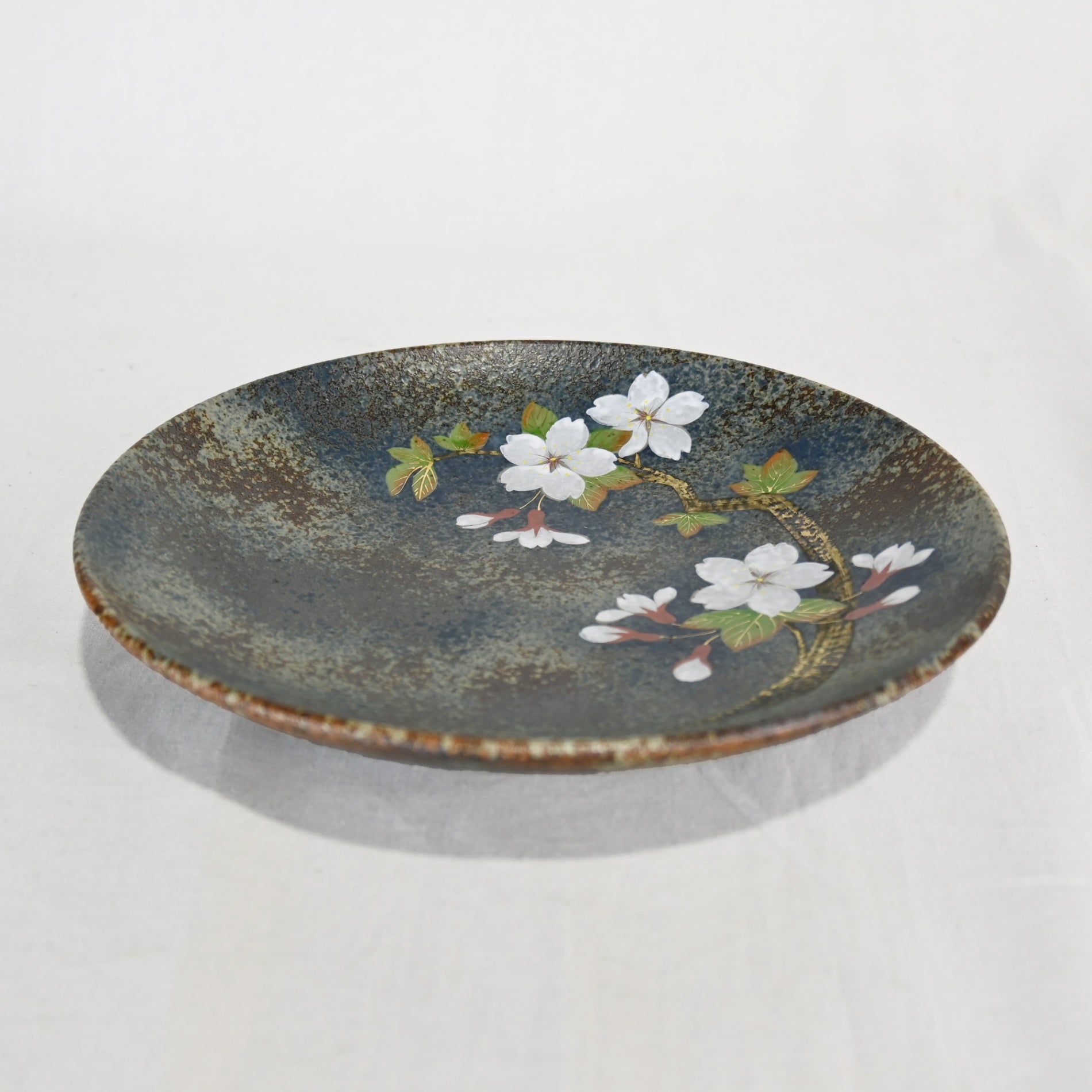 伝作窯 桜 絵盛皿 箱付き 和皿 / Densaku-kiln blossom Plate Japanese dish