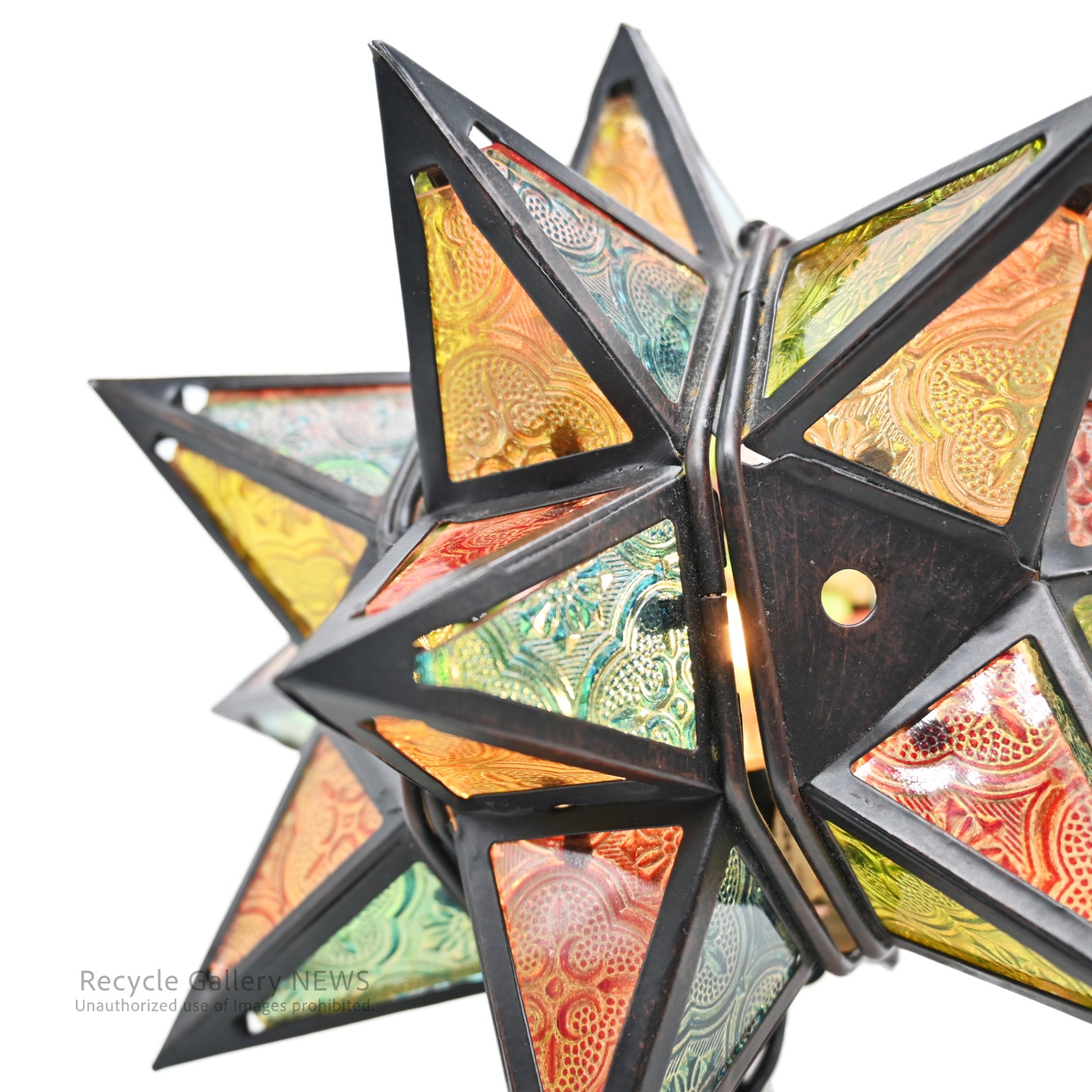 Patterned glass Star-shaped light Moroccan style Vintage / パターンガラス 星形ライト モロッカンスタイル ヴィンテージ