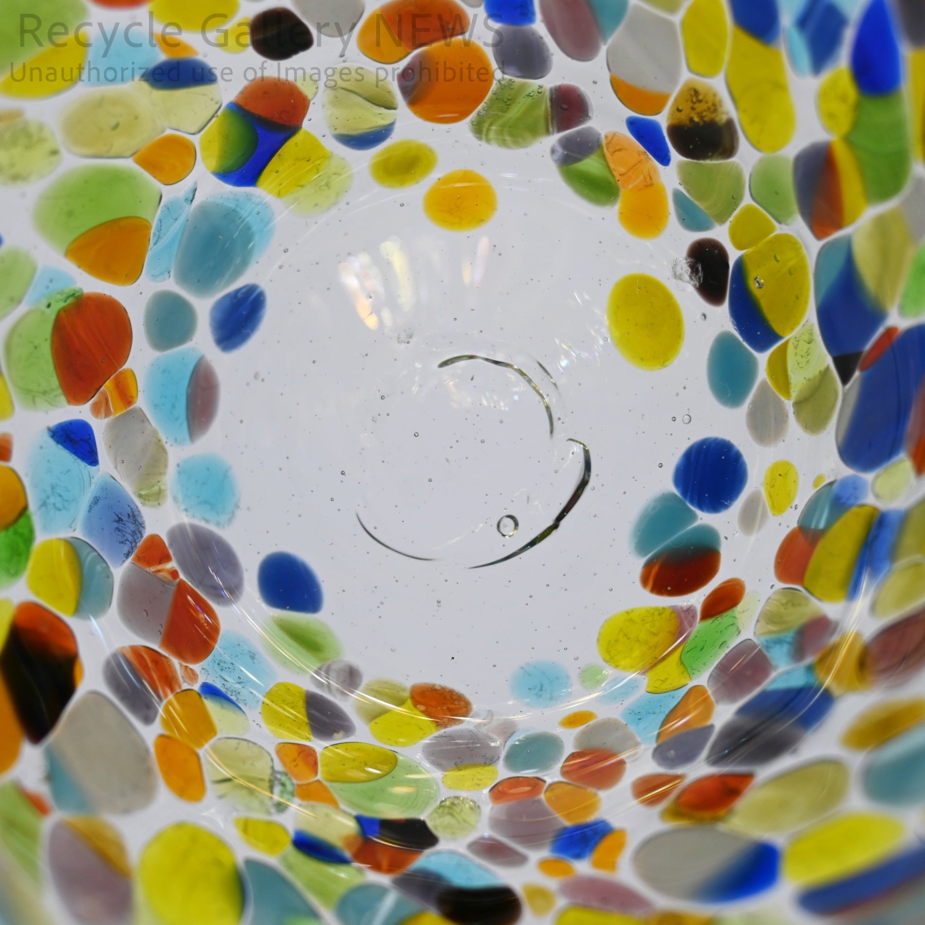 Colorful Fusion Confetti Glass Art Tumbler Mexican Style / コンフェッティ アートガラス フュージョンガラス タンブラー マルチカラー メキシカンガラス