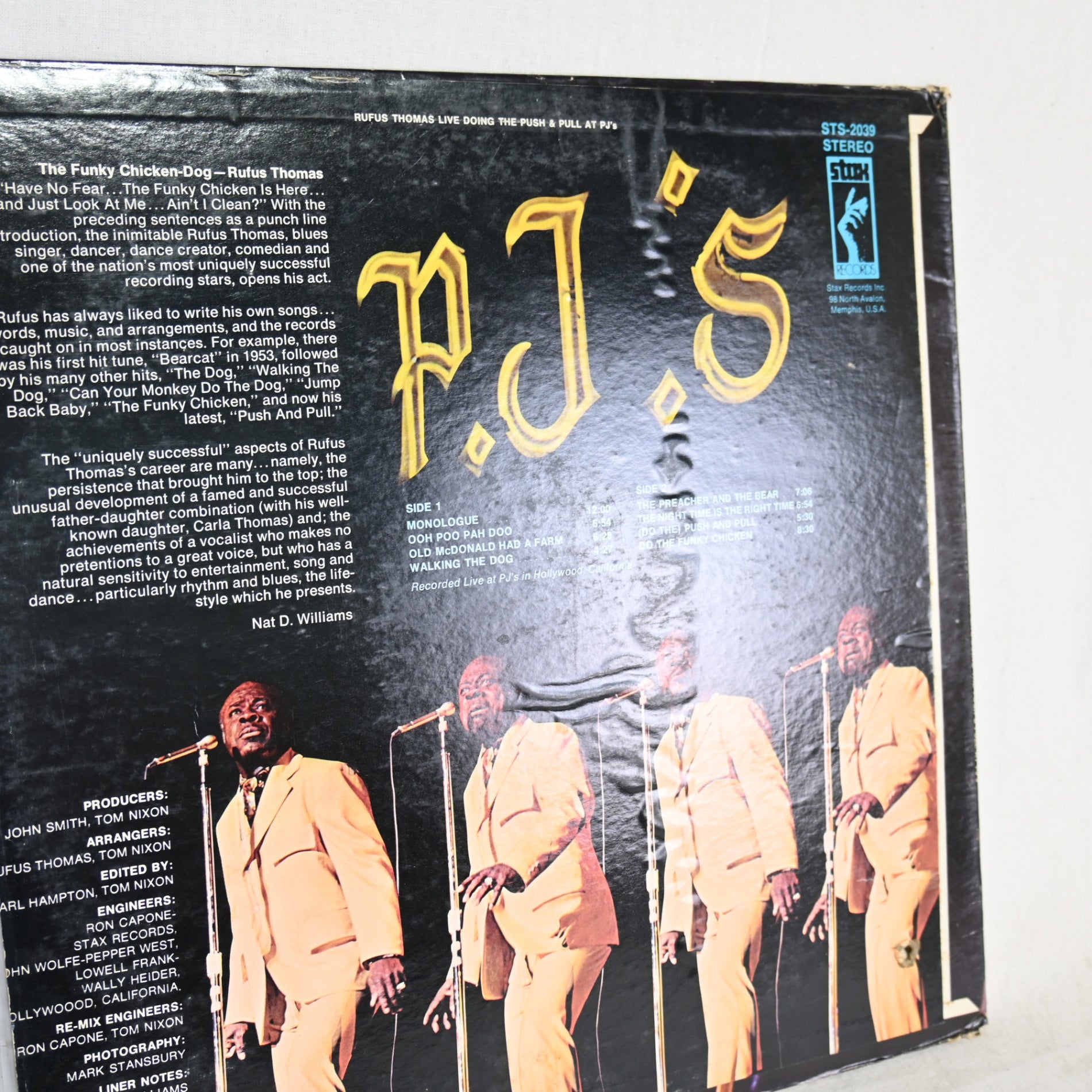 Rufus Thomas Live Doing The Push ＆ Pull At P.J.'s STS-2039 / ルーファス・トーマス ライブ レコード 1971 US