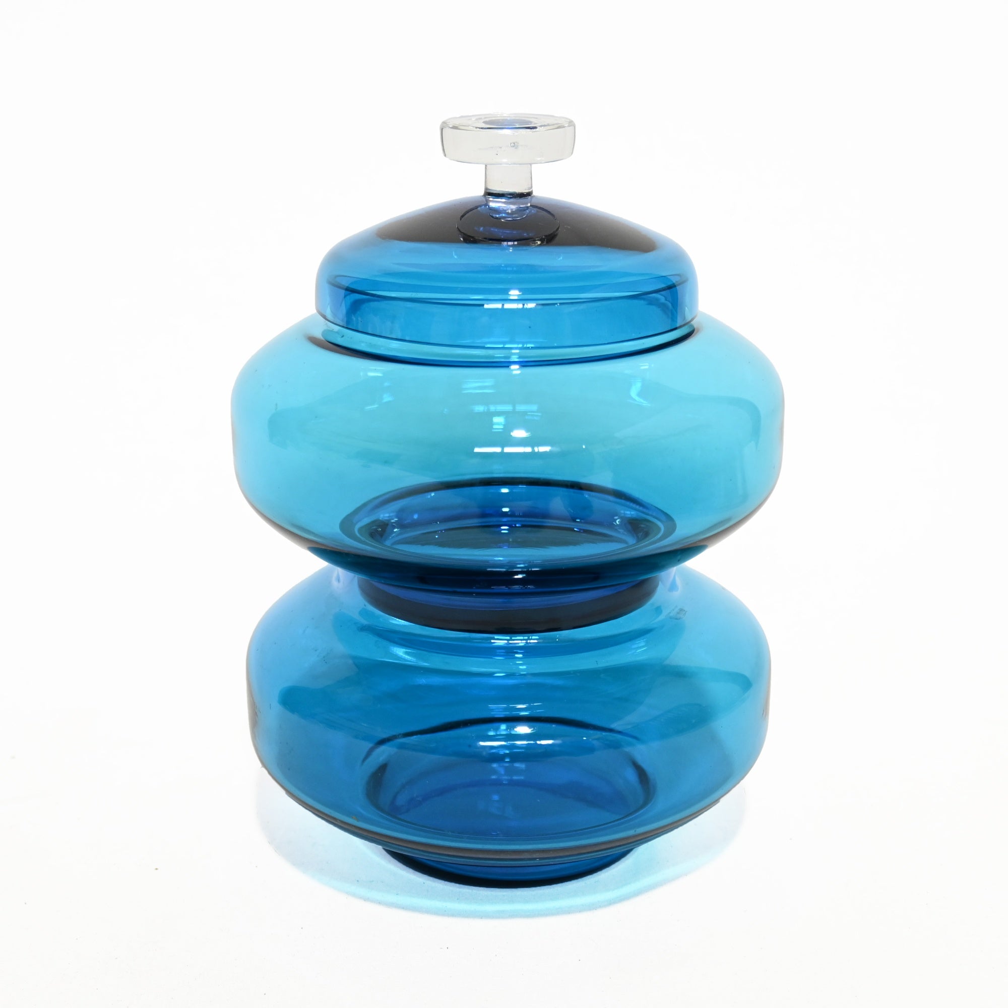 Stacking Glass Bowl with Lid Vintage Accessory case / 2段スタッキング ふた付きガラスボウル ヴィンテージ ケース 小物入れ