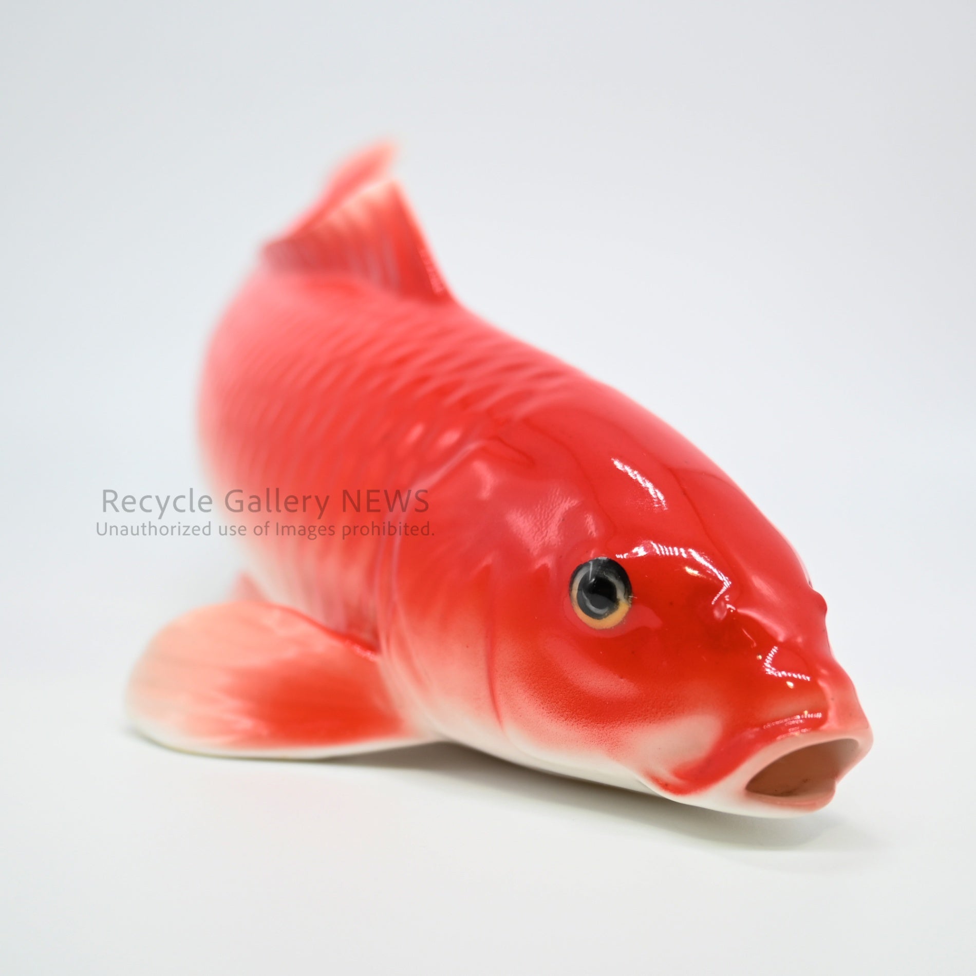 NIPPON TOKI KAISHA Old Noritake Carp Figurine Showa Retro Red Vintage / 日本陶器会社 オールドノリタケ 鯉 フィギュリン 昭和レトロ 赤 ヴィンテージ
