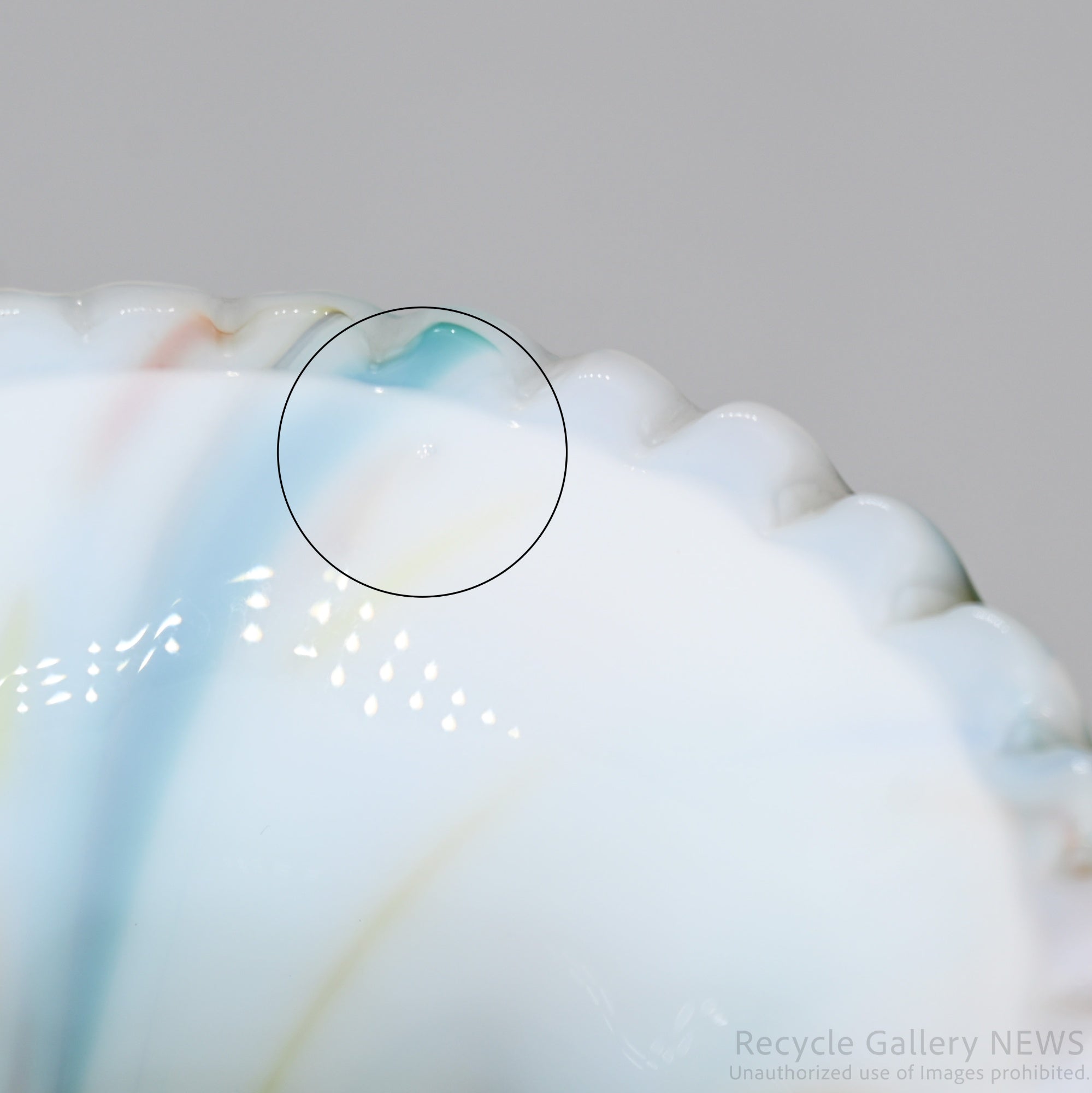 Milky Marble Glass Vase Retro Modern Art Glass / ミルキー マーブル ガラス フラワーベース 花瓶 乳白色 レトロモダン アートガラス