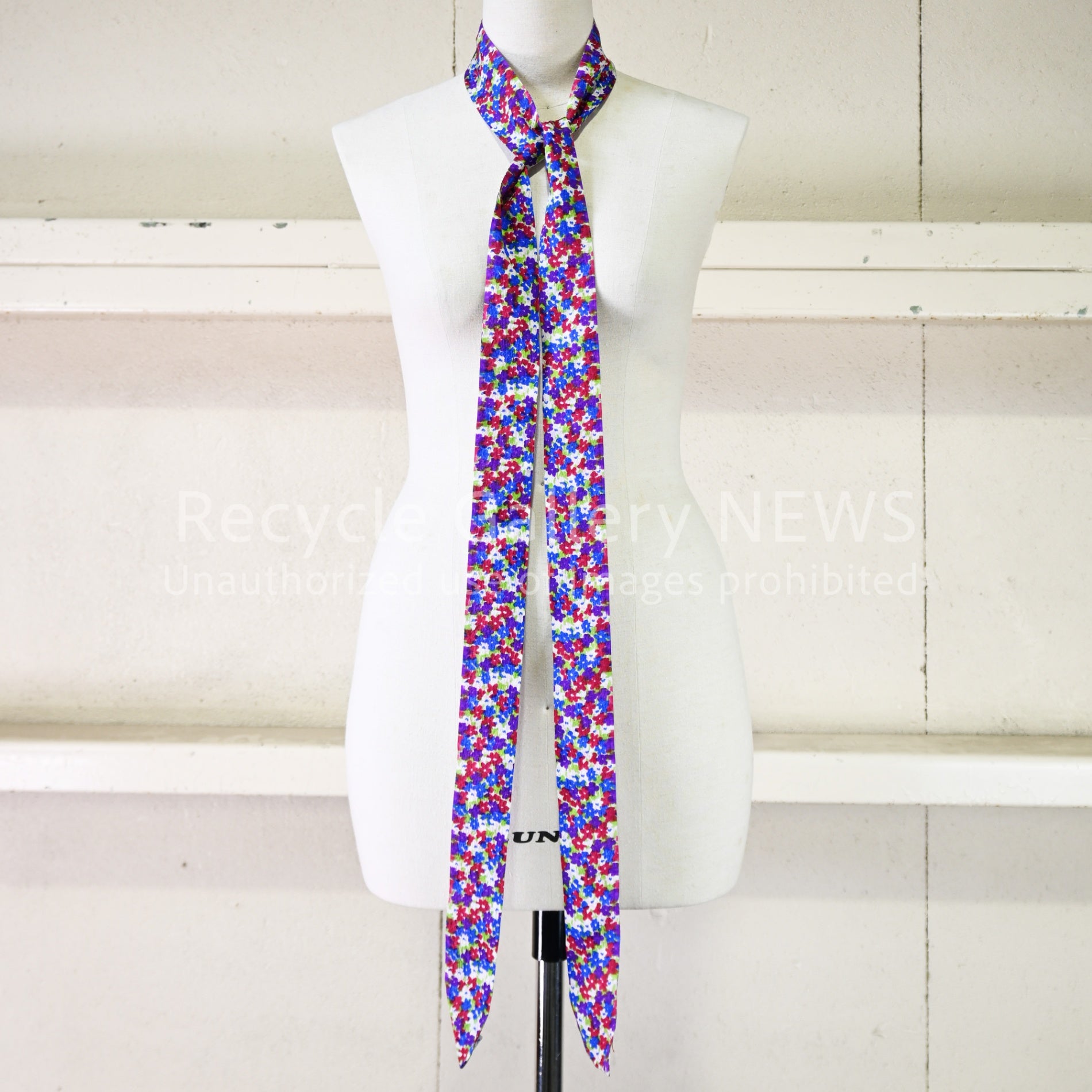 1970-80s Vintage YVES SAINT LAURENT Floral print 3-piece suit & scarf 4-piece set / ヴィンテージ イブ・サン・ローラン 花柄プリント 3ピース&ストール 4点組