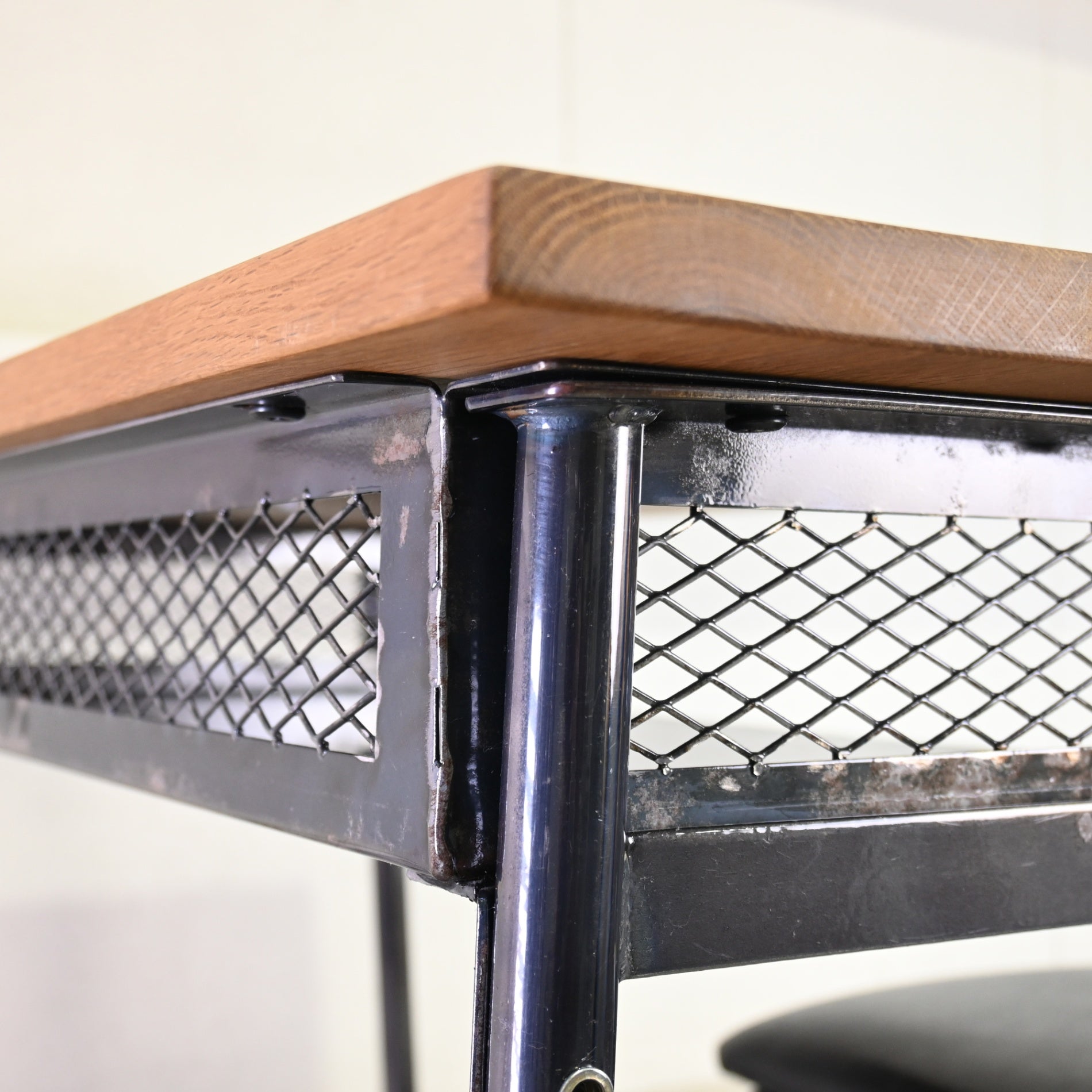 BIMAKES SOLID WOOD IRON DESK Compact desk and chair set Industrial design / ビメイクス ソリッドウッド アイアンデスク コンパクトデスク チェア セット 机 インダストリアルデザイン