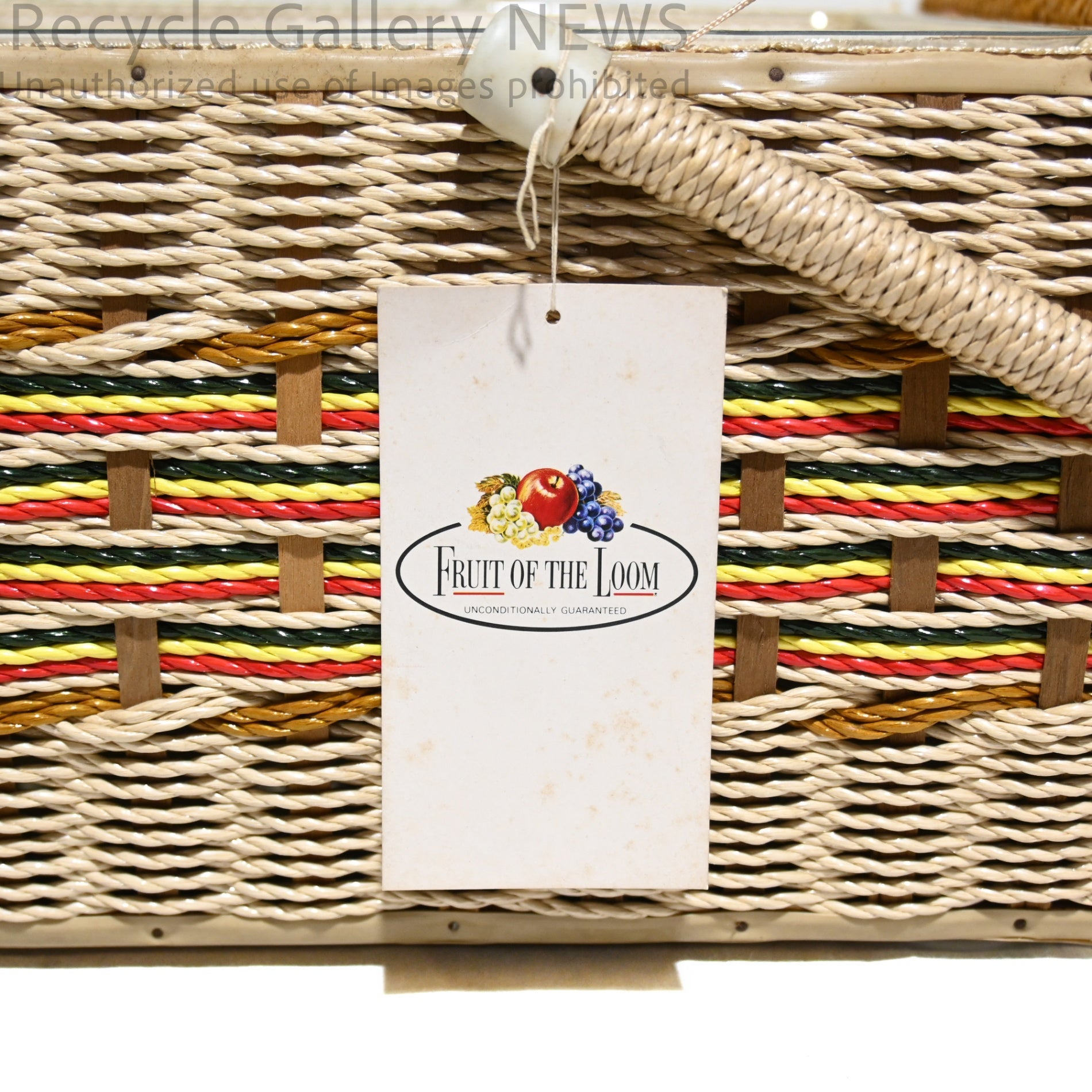 FRUIT OF THE ROOM Sewing Basket Box Retro Embroidery Vintage Unused / フルーツ・オブ・ザ・ルーム 裁縫箱 ソーイングバスケット レトロ 刺繍 ヴィンテージ 未使用 新古品