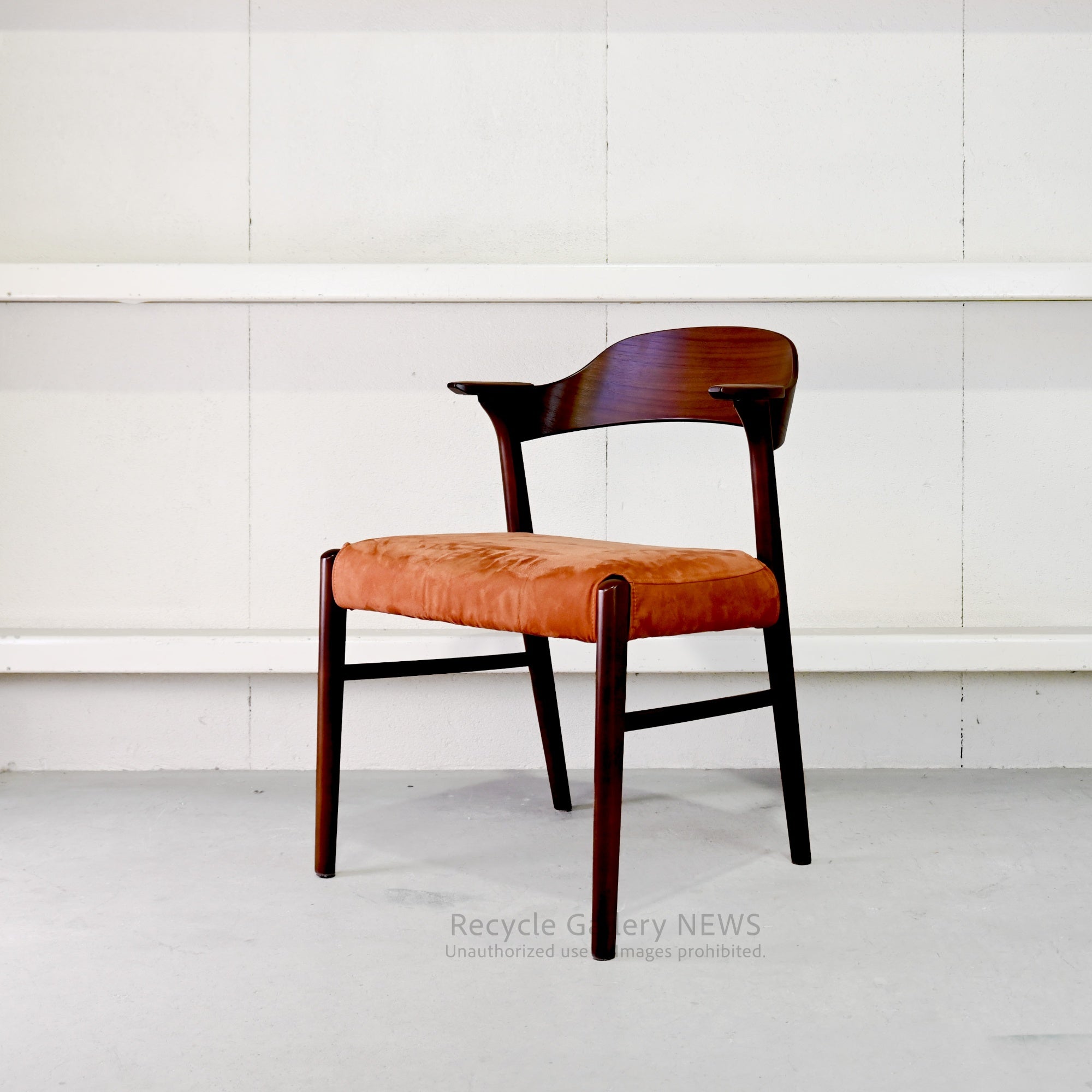 MASTERWAL Arm chair PT-PRO Walnut Orange-Velvet Japan / マスター 