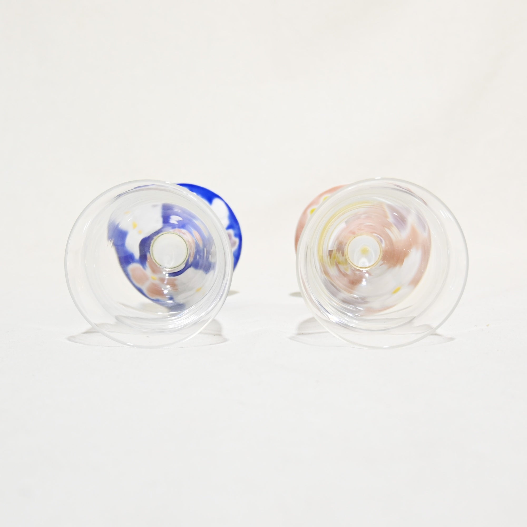 幸山窯 九谷和グラス 桜 ペア 九谷焼 和ガラス 日本 / Kouzan ware Kutani Kozan Japanese Glass Sakura pair