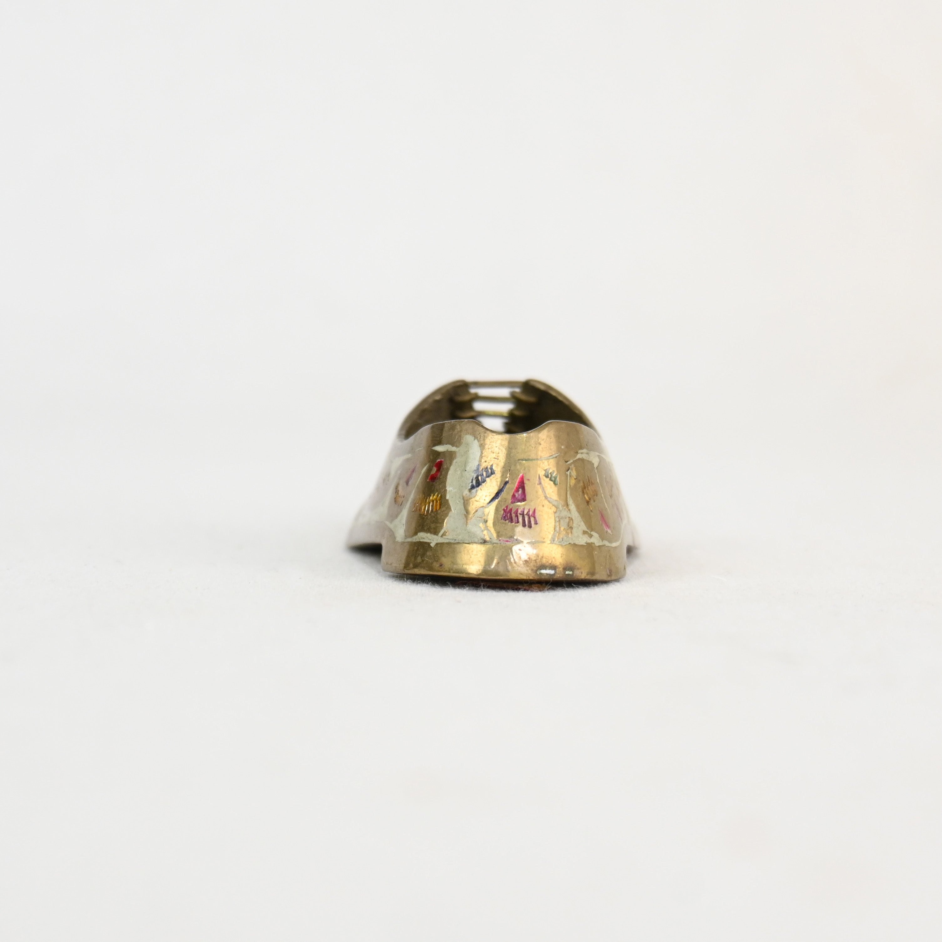 Indian vintage Brass Shoes Ash tray / インド ヴィンテージ 真鍮 灰皿 革靴