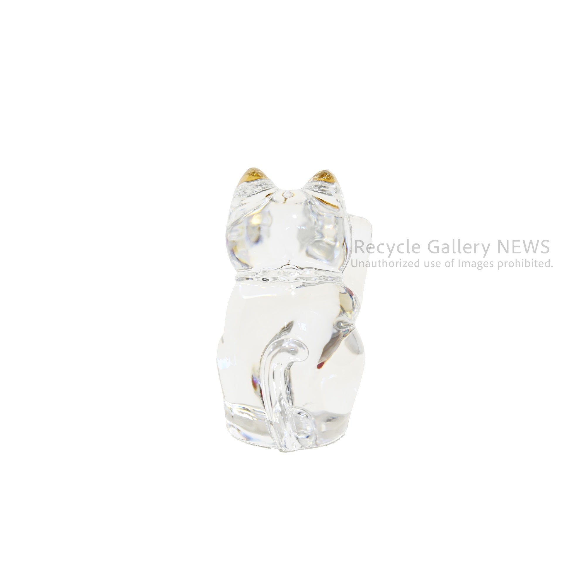 Baccarat Maneki-Neko Lucky Cat Fortune Cat Clear Crystal Glass / バカラ まねき猫 クリア クリスタルガラス