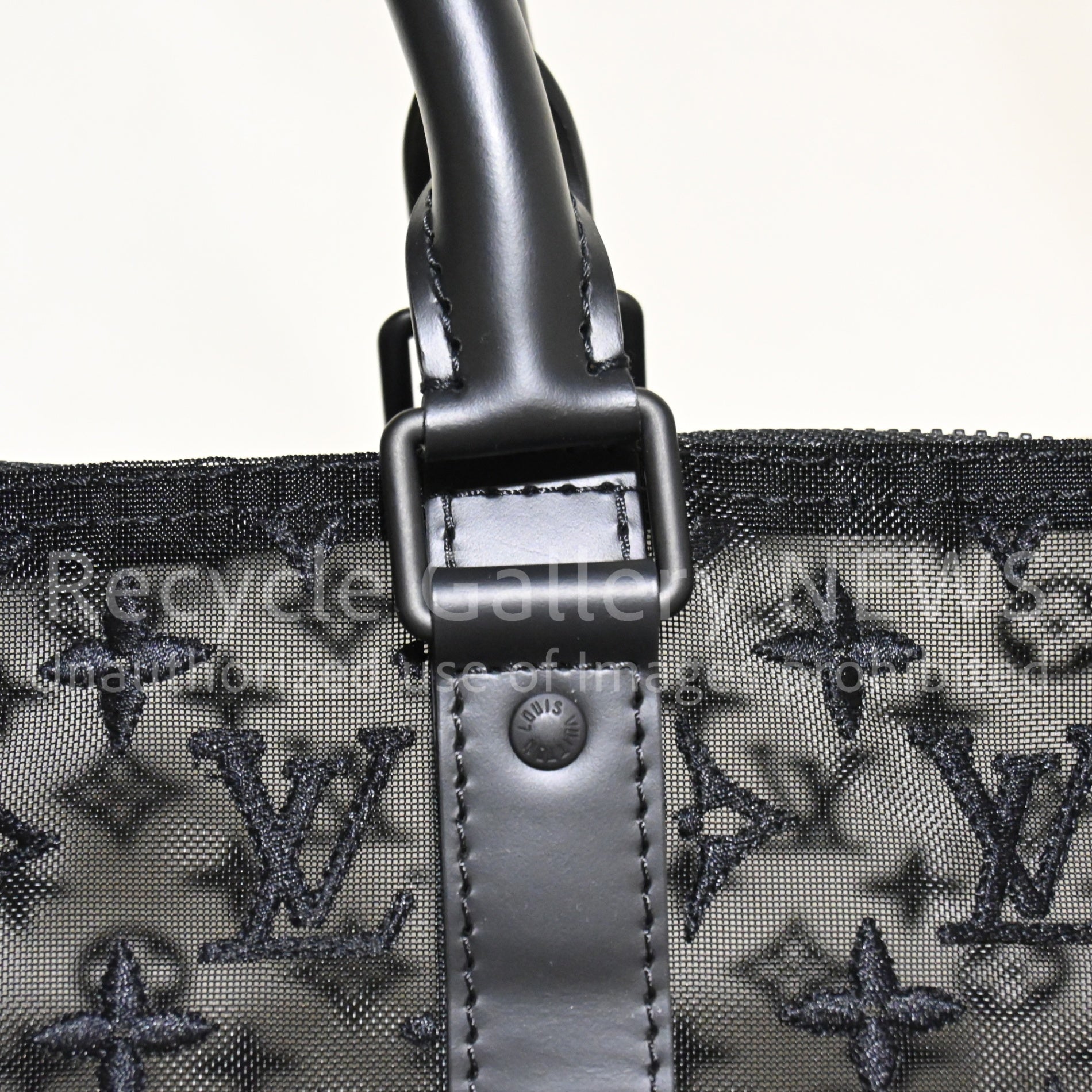 LOUIS VUITTON 2019 AW Virgil Abloh M53971 Monogram Mesh and Leather Boston Bag Keepall Bandouliere 50 / ルイ・ヴィトン ヴァージル・アブロー モノグラム メッシュ・レザー ボストンバッグ キーポル バンドリエール50