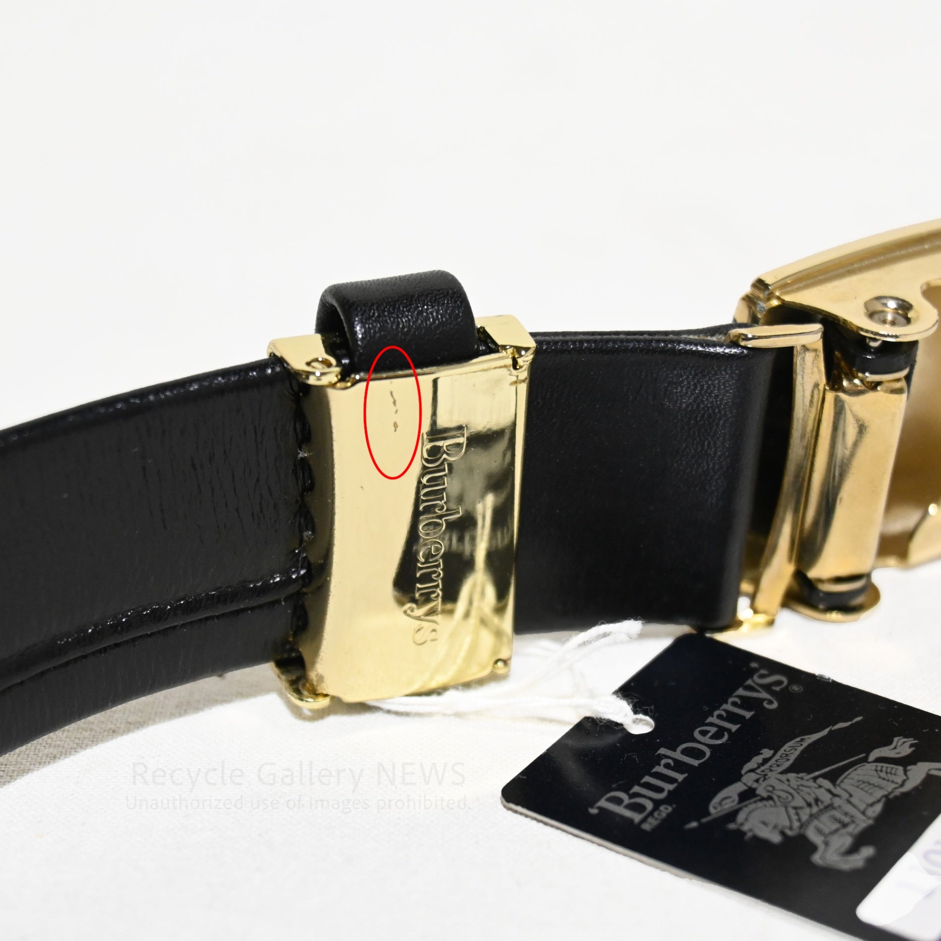 Burberry Horse logo Square buckle leather belt Pre-1999 Unisex Unused vintage 'Burberrys' / バーバリー ホースロゴ スクエアバックル レザーベルト 未使用品 1999年以前 ヴィンテージ バーバリー ユニセックス