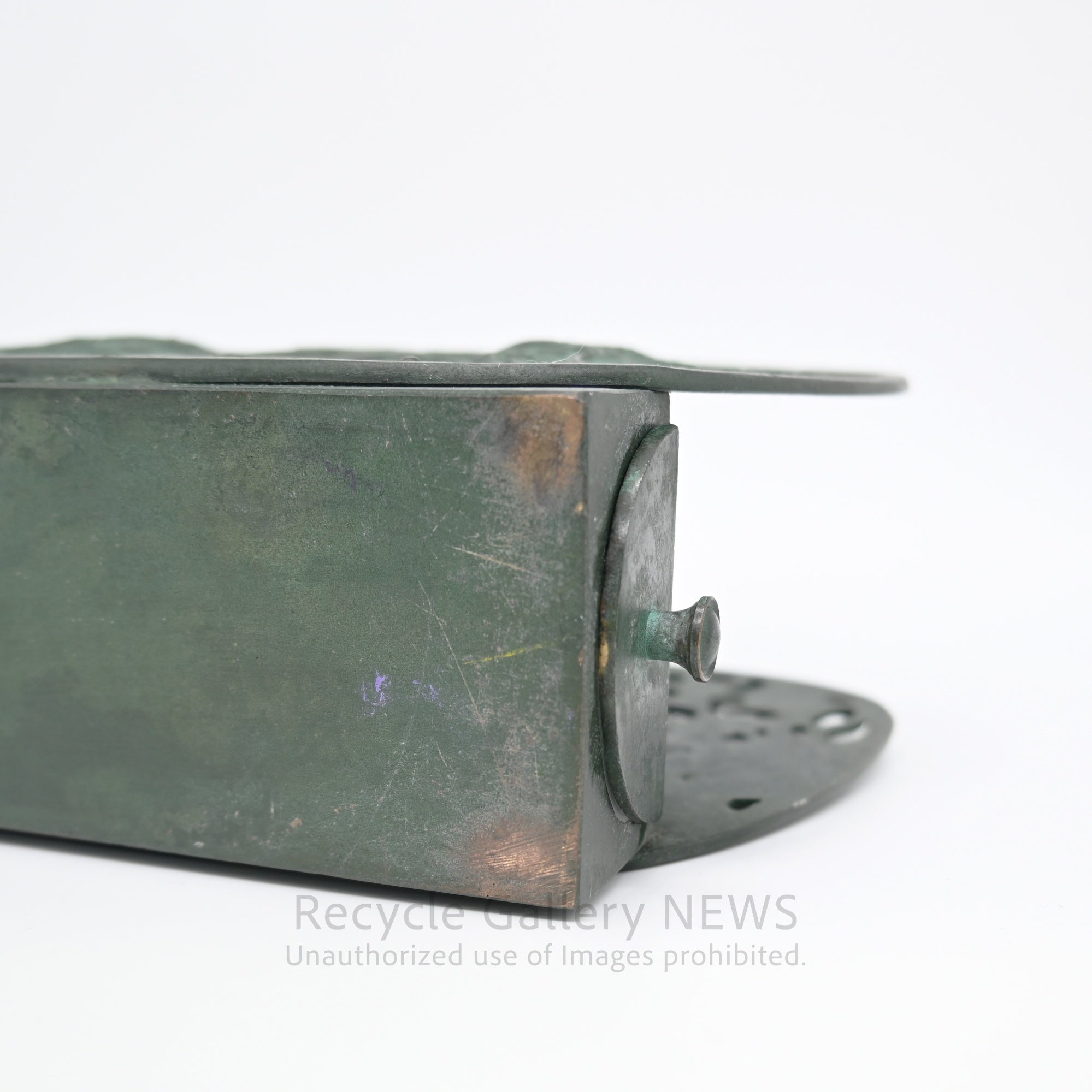 Green Bronze Ash Tray Art Object Oriental Vintage  / 青銅 灰皿 オブジェ オリエンタル ヴィンテージ 緑