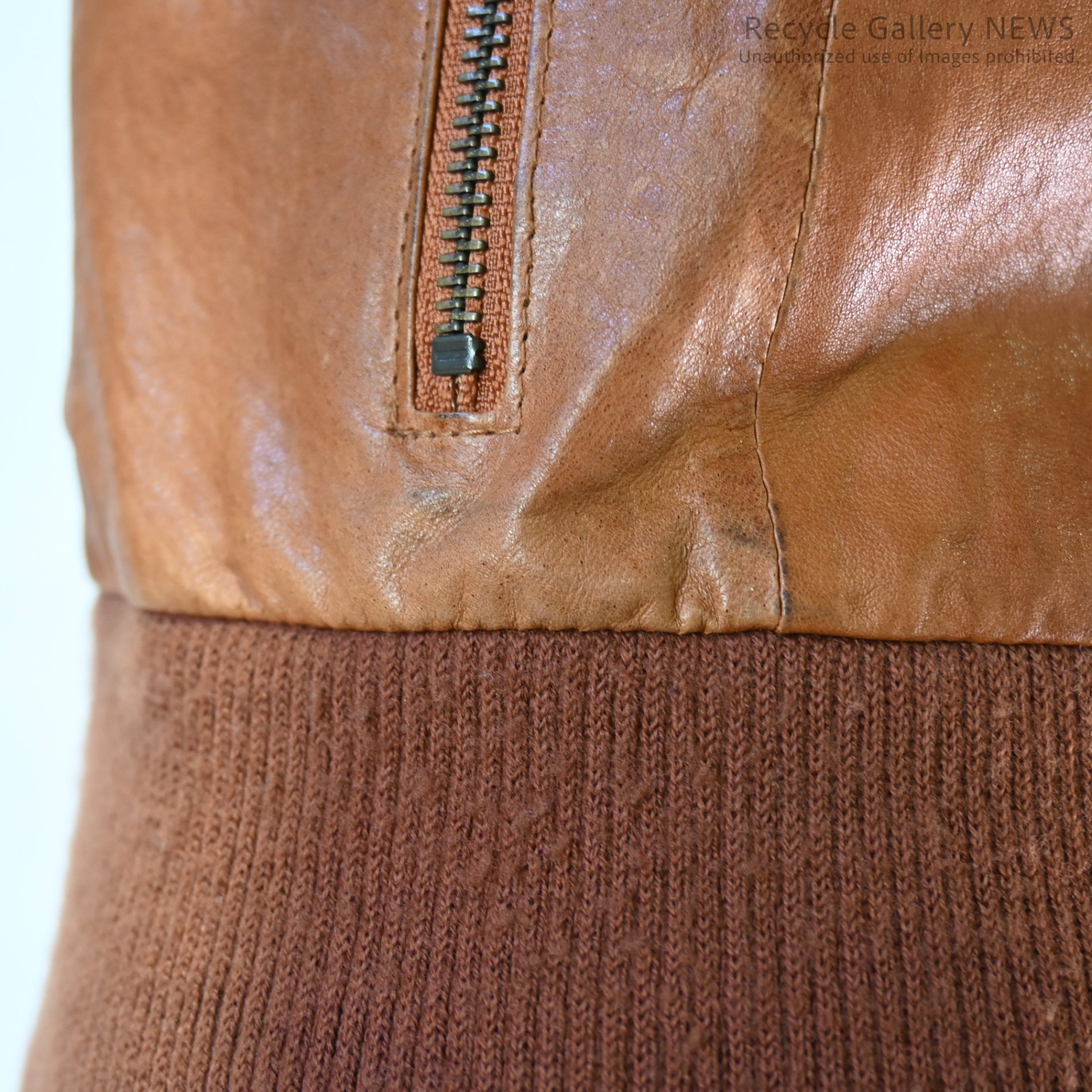 AG by aquagirl Lamb Leather Jacket Orange Brown / アクアガール 羊革 レザージャケット オレンジブラウン
