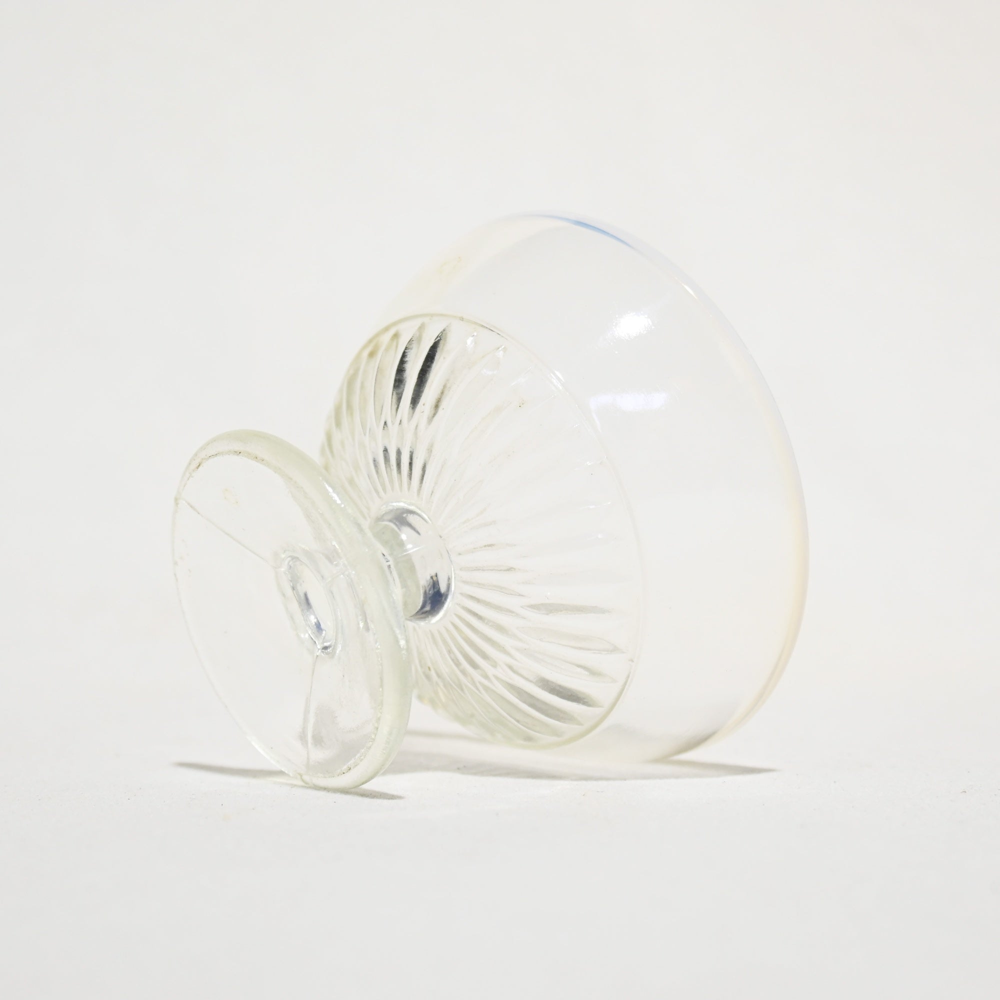 Vintage Press Glass Japanese Glass Ice Cup Milk&Clear Color Retro / ヴィンテージ プレスガラス 和ガラス 氷コップ 乳白ミルク色＆透明色 レトロ