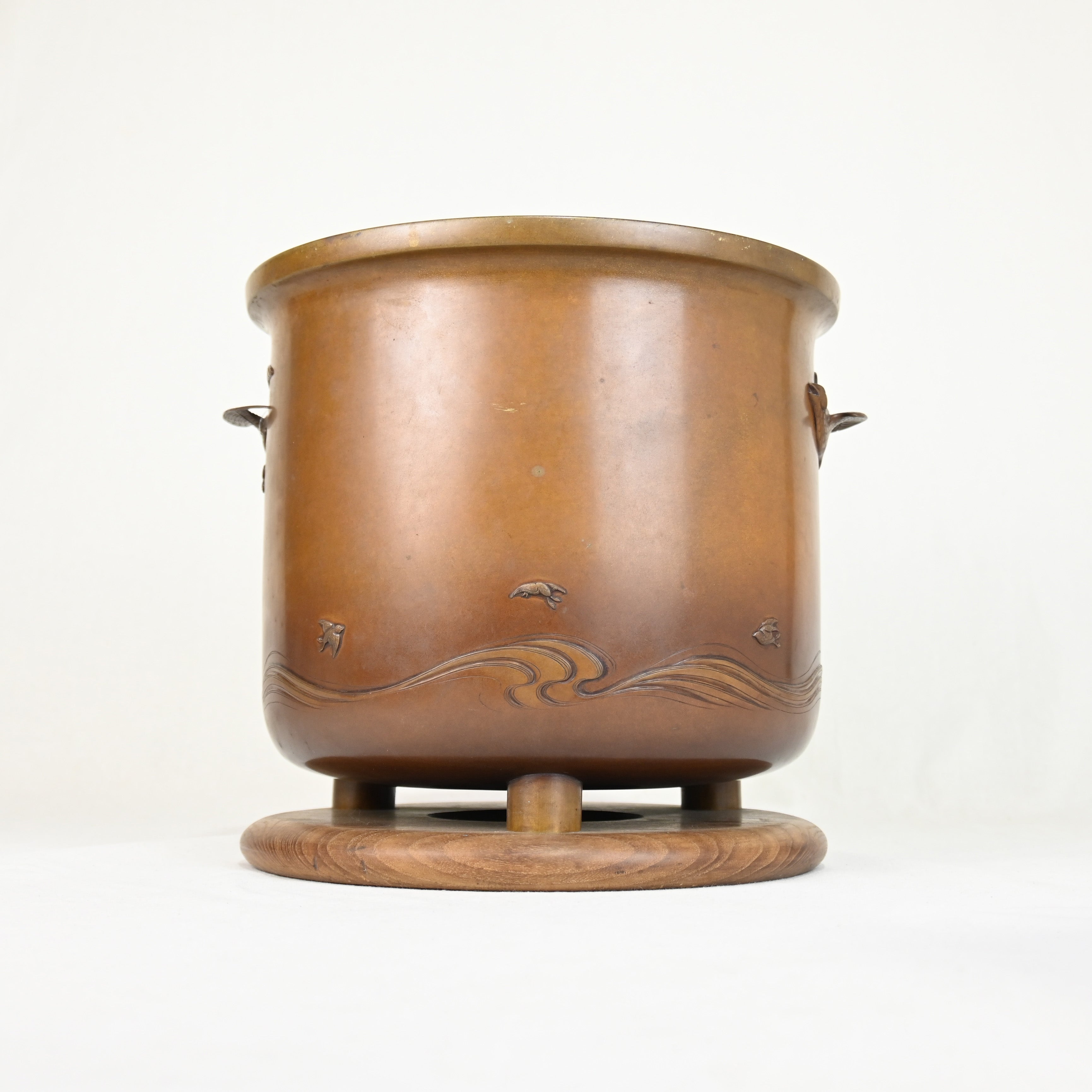 Nabecho Brazier Plover Japan Vintage / 鍋寵 火鉢 千鳥 日本 ヴィンテージ
