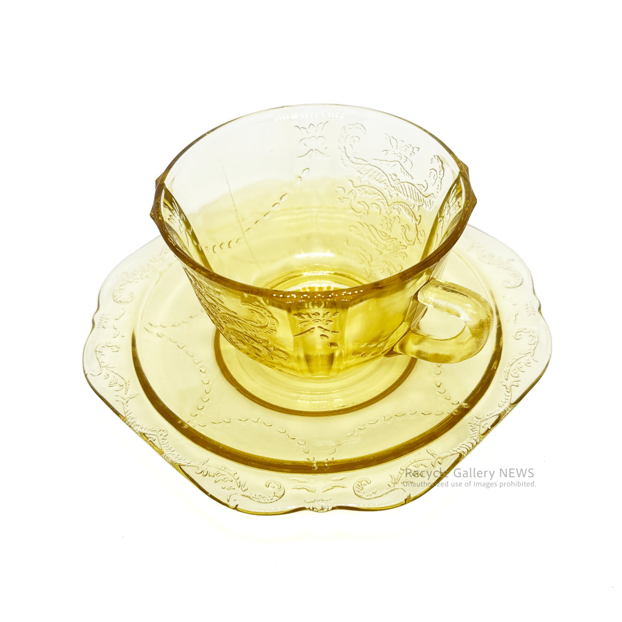 Federal Glass "Madrid" C&S U.S.A Vintage / フェデラル・グラス マドリッド カップ＆ソーサー 1930年代