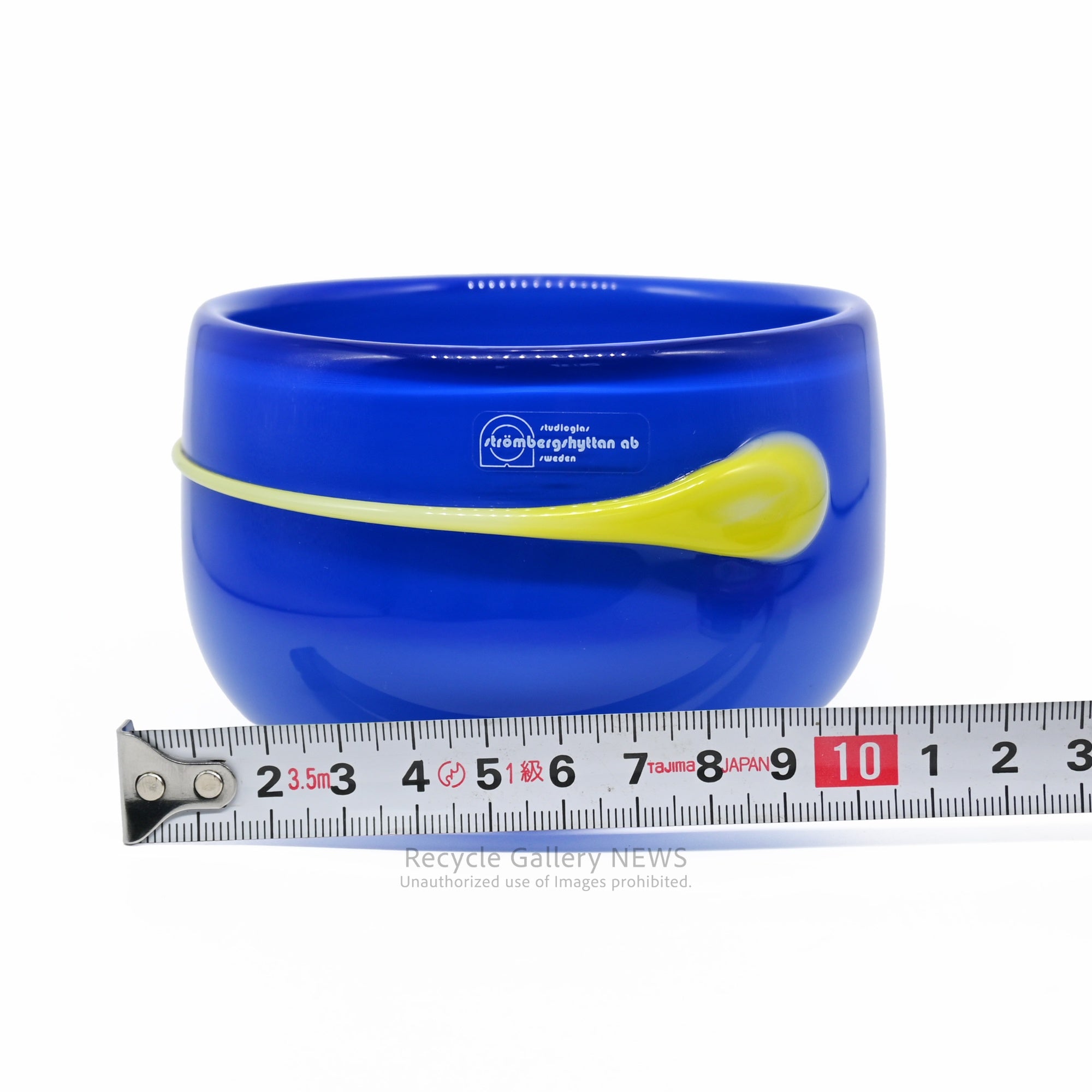 Strombergshyttan × Jonas Torstensson Blue glass bowl Scandinavian Style Swedish 1990's / ストロンベリヒッタン ヨナス・トルステンソン ブルーグラスボウル スウェーデン 北欧 1990年代