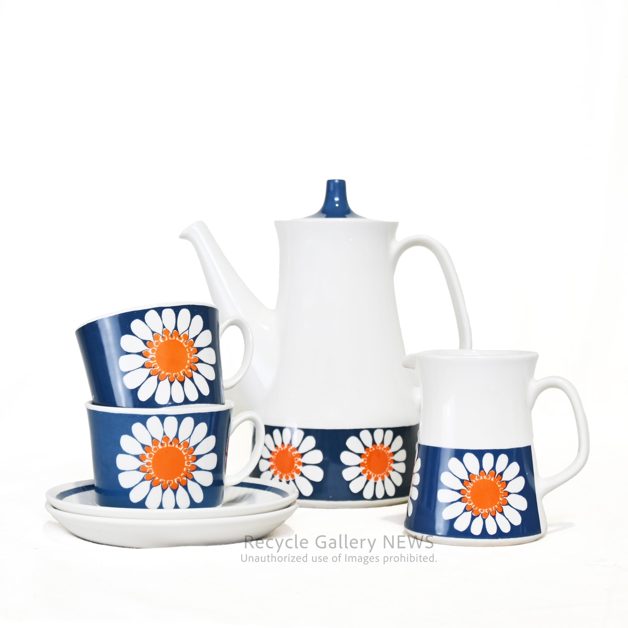 Figgio "daisy" SET Norwegian Scandinavian Floral Style Rare / フィッギオ "デイジー" セット  ノルウェー  北欧 花柄 希少