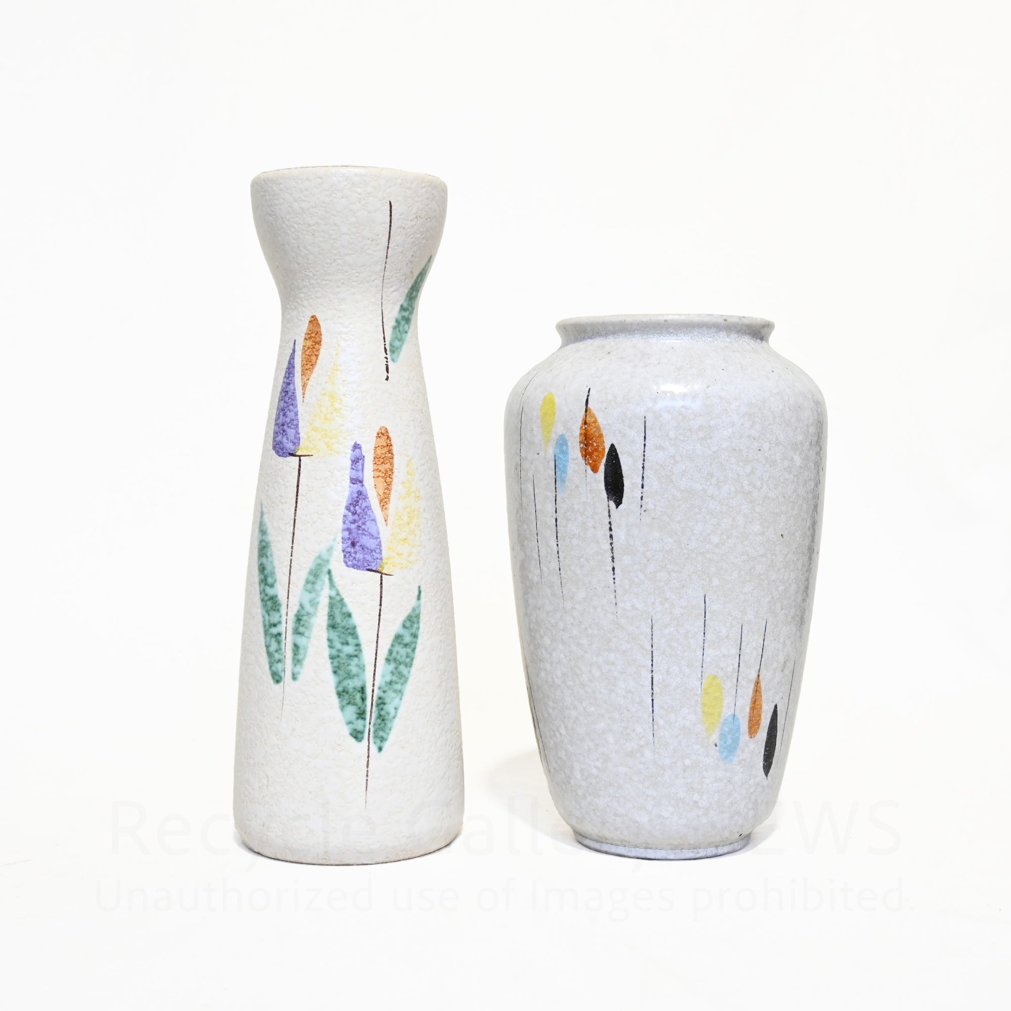 West German Flower Vase Raindrop pattern  1950s-1960s Vintage / 西ドイツ製 花瓶 レインドロップ柄 推定1950〜60年代 ヴィンテージ