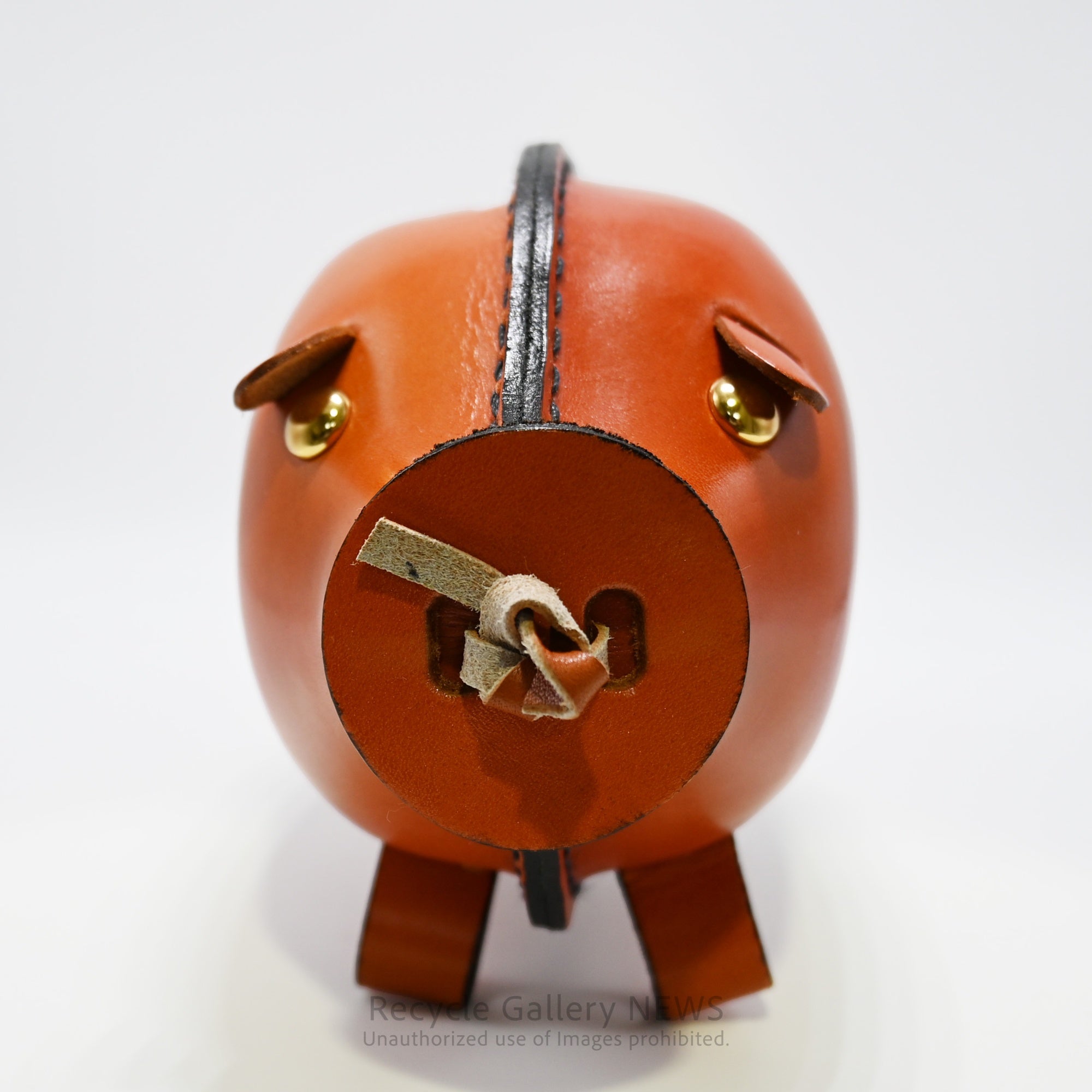 Konoike Seisakusho Leather Piggy Bank Retro Japanese Vintage / 鴻池製作所 革製 ぶた 貯金箱 レトロ日本 ヴィンテージ