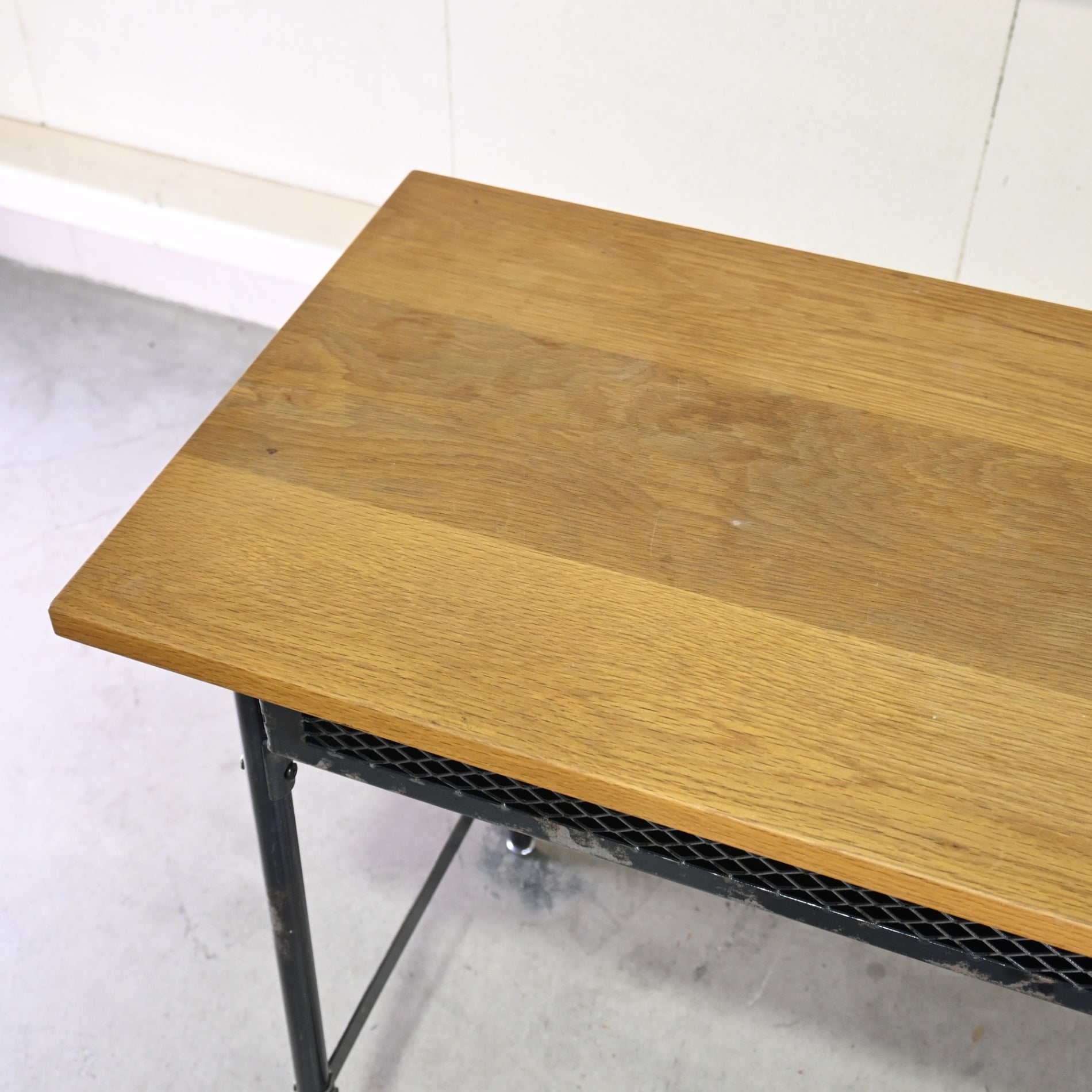 BIMAKES SOLID WOOD IRON DESK Compact desk and chair set Industrial design / ビメイクス ソリッドウッド アイアンデスク コンパクトデスク チェア セット 机 インダストリアルデザイン