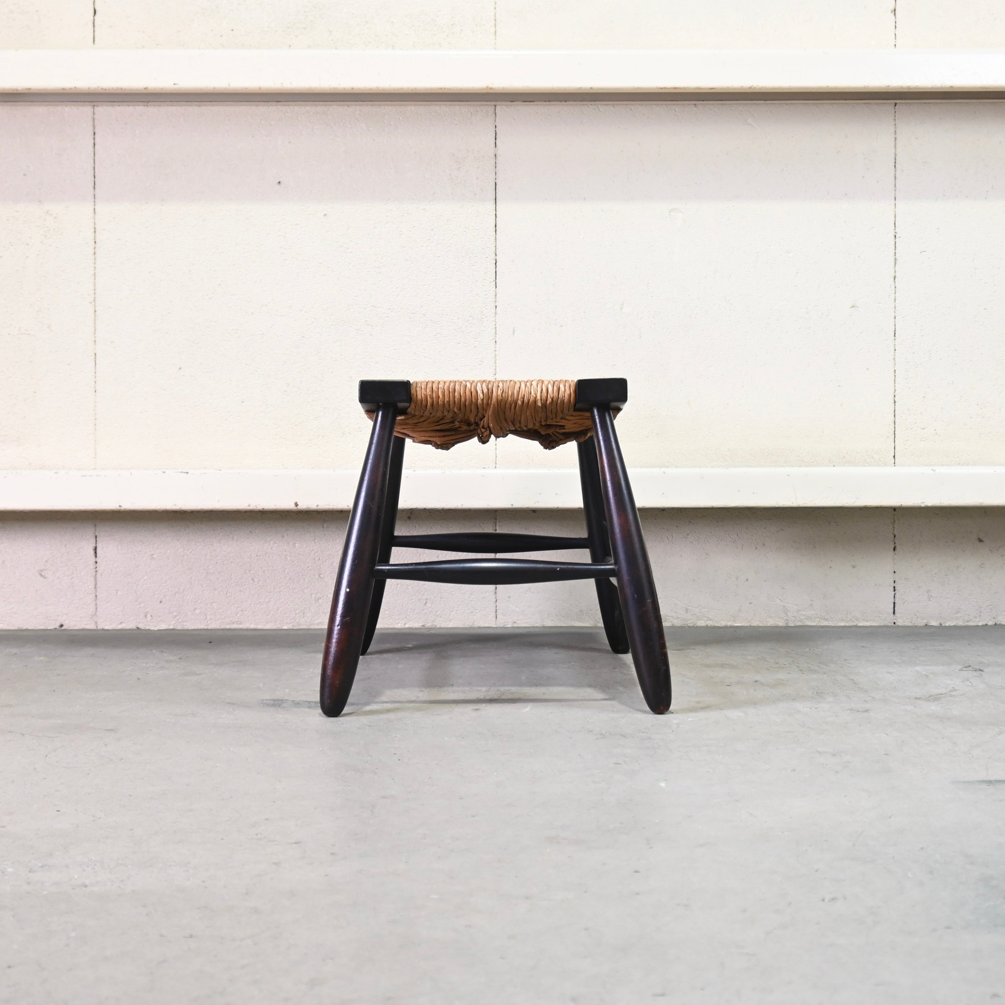 Matsumoto mingei Rush seated stool N.518 Japan vintage Fork art / 松本民芸家具 ラッシスツール #518型 民藝 ジャパンヴィンテージ