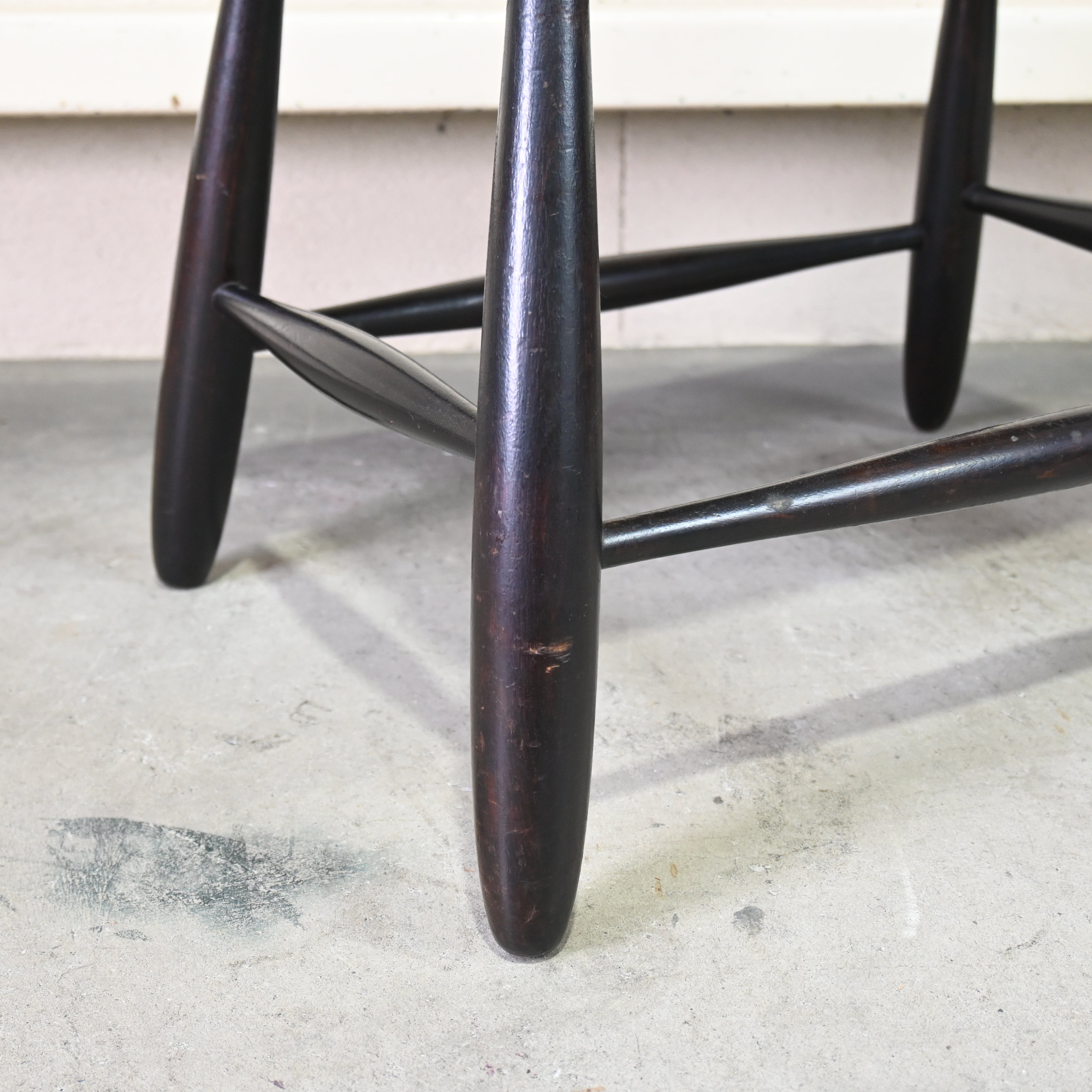 Matsumoto mingei Rush seated stool N.518 Japan vintage Fork art / 松本民芸家具 ラッシスツール #518型 民藝 ジャパンヴィンテージ