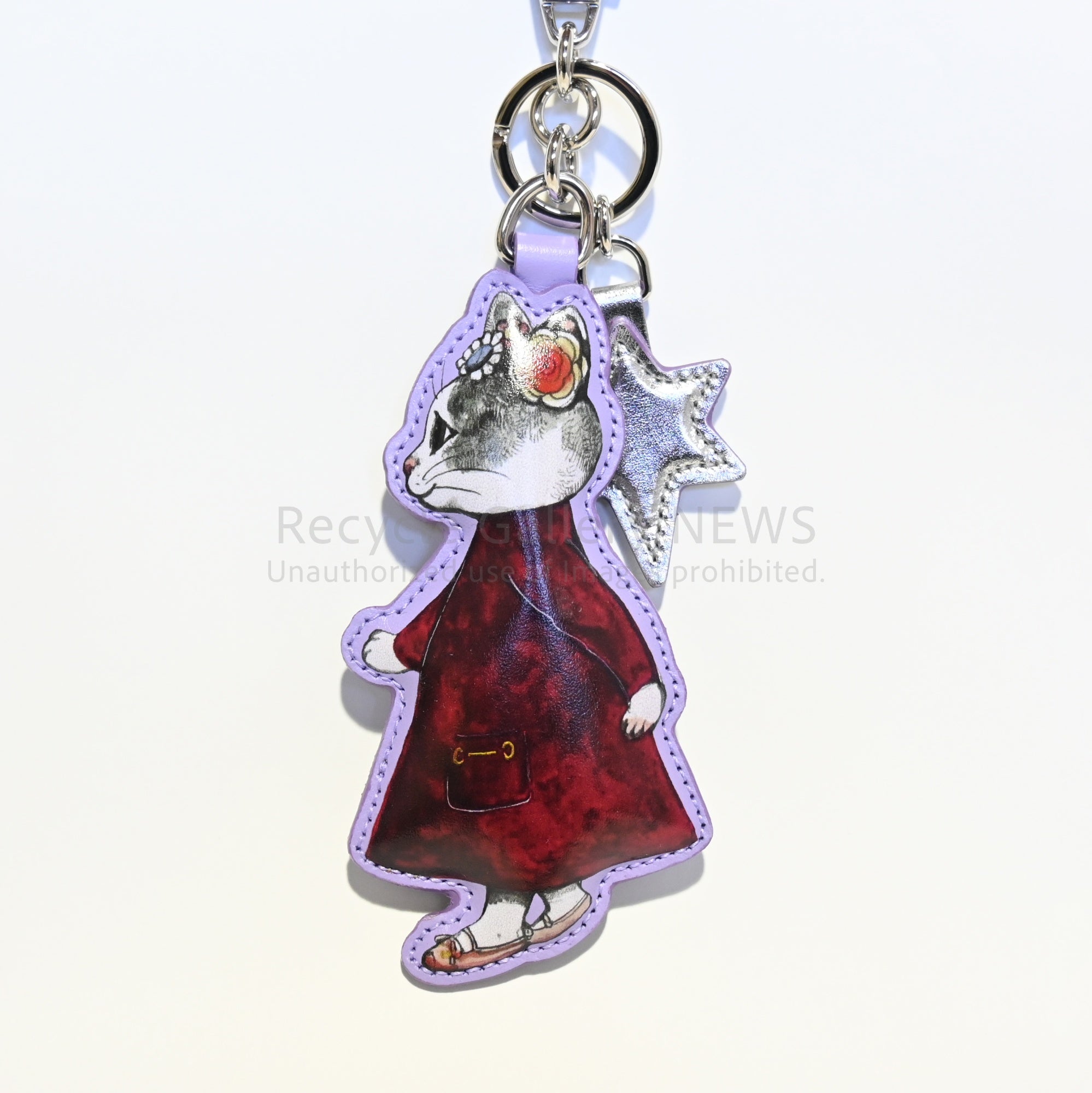 GUCCI Yuko Higuchi Keychain Cat (Bo) Lilac Limited to Japan Unused