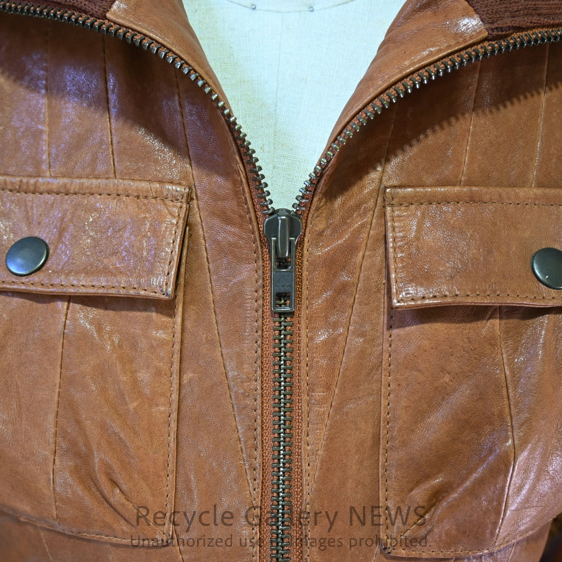 AG by aquagirl Lamb Leather Jacket Orange Brown / アクアガール 羊革 レザージャケット オレンジブラウン