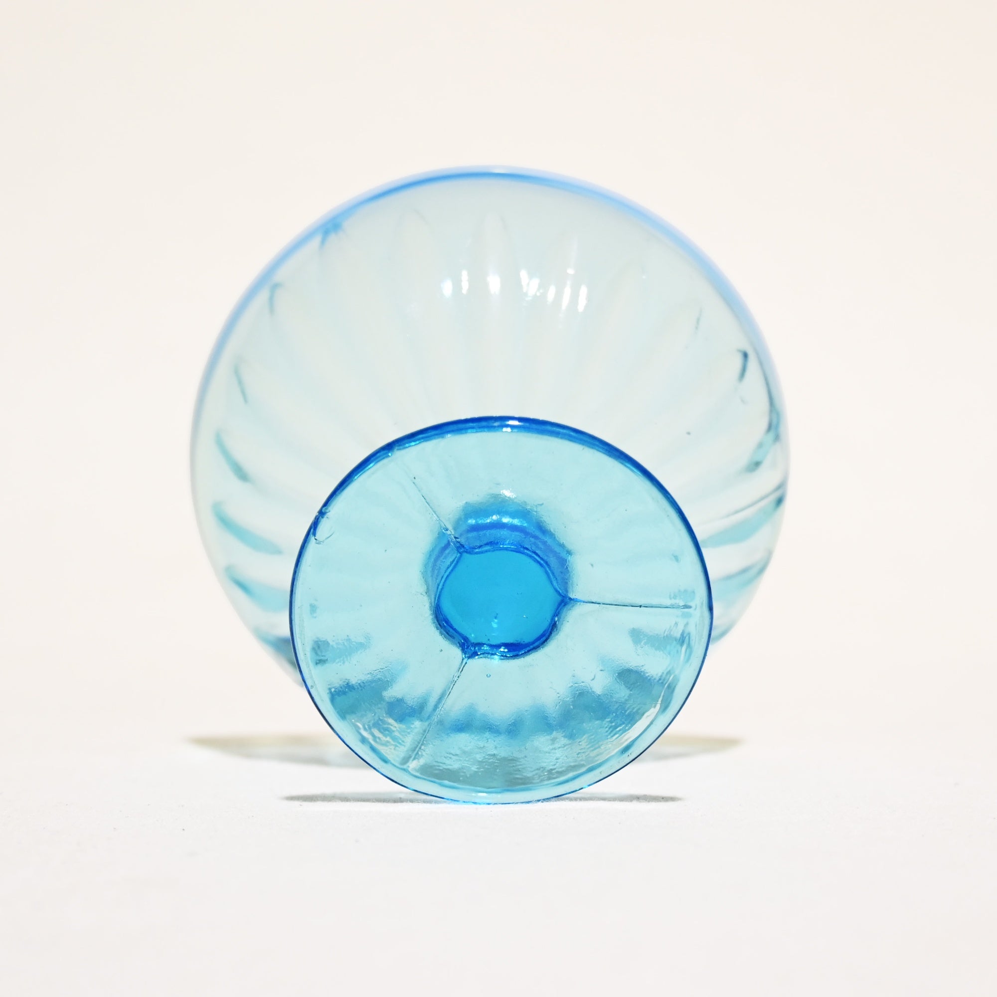Vintage Press Glass Japanese Glass Ice Cup Hawaiian Blue Color Retro / ヴィンテージ プレスガラス 和ガラス 氷コップ 水色 ハワイアンブルー レトロ