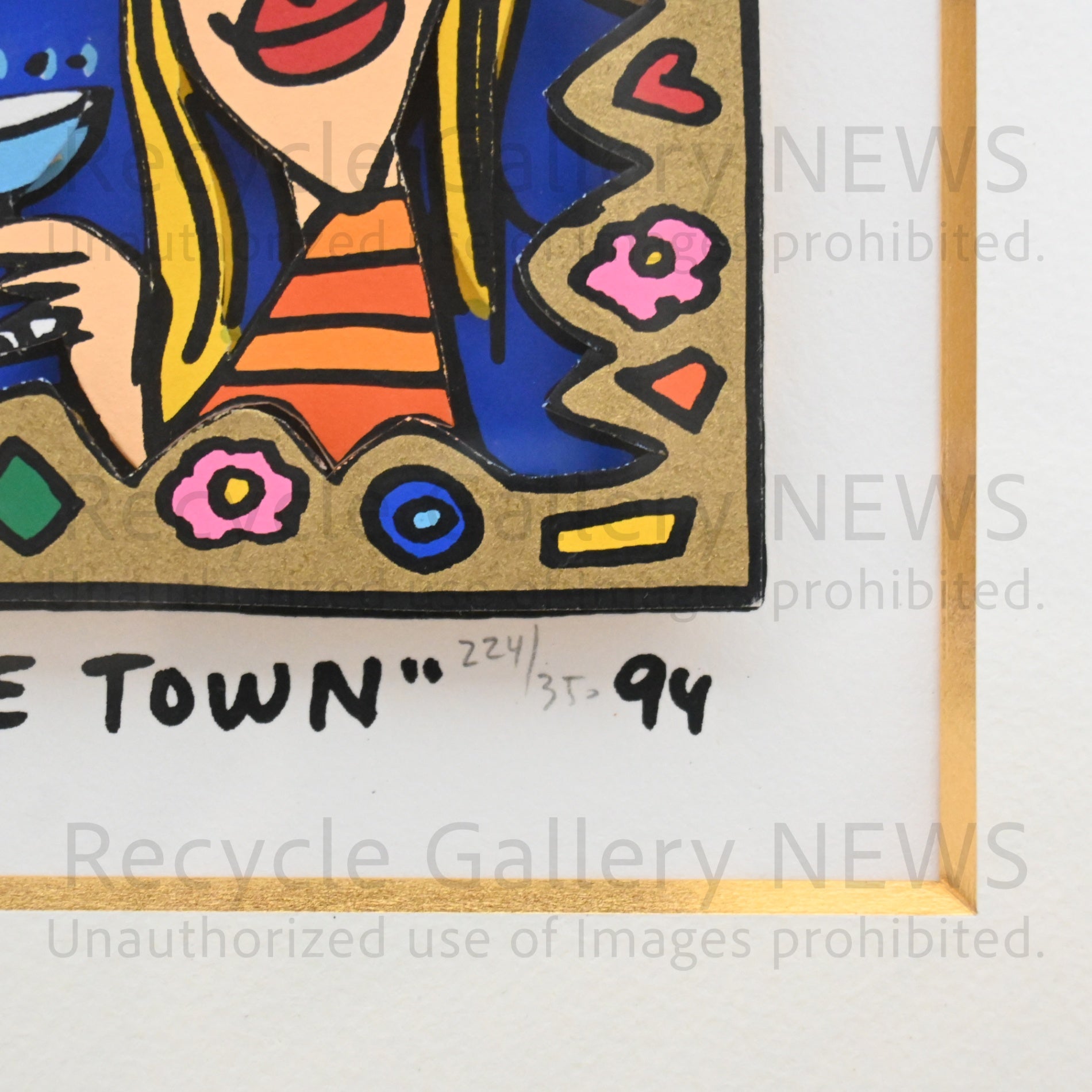 James Rizzi A ROMANTIC NIGHT ON THE TOWN 1994’s Silk-screen 3D Urban Primitive Modern Art / ジェームス・リジィ ア・ロマンティックナイト・オン・ザ・タウン 1994年 シルクスクリーン 現代アート