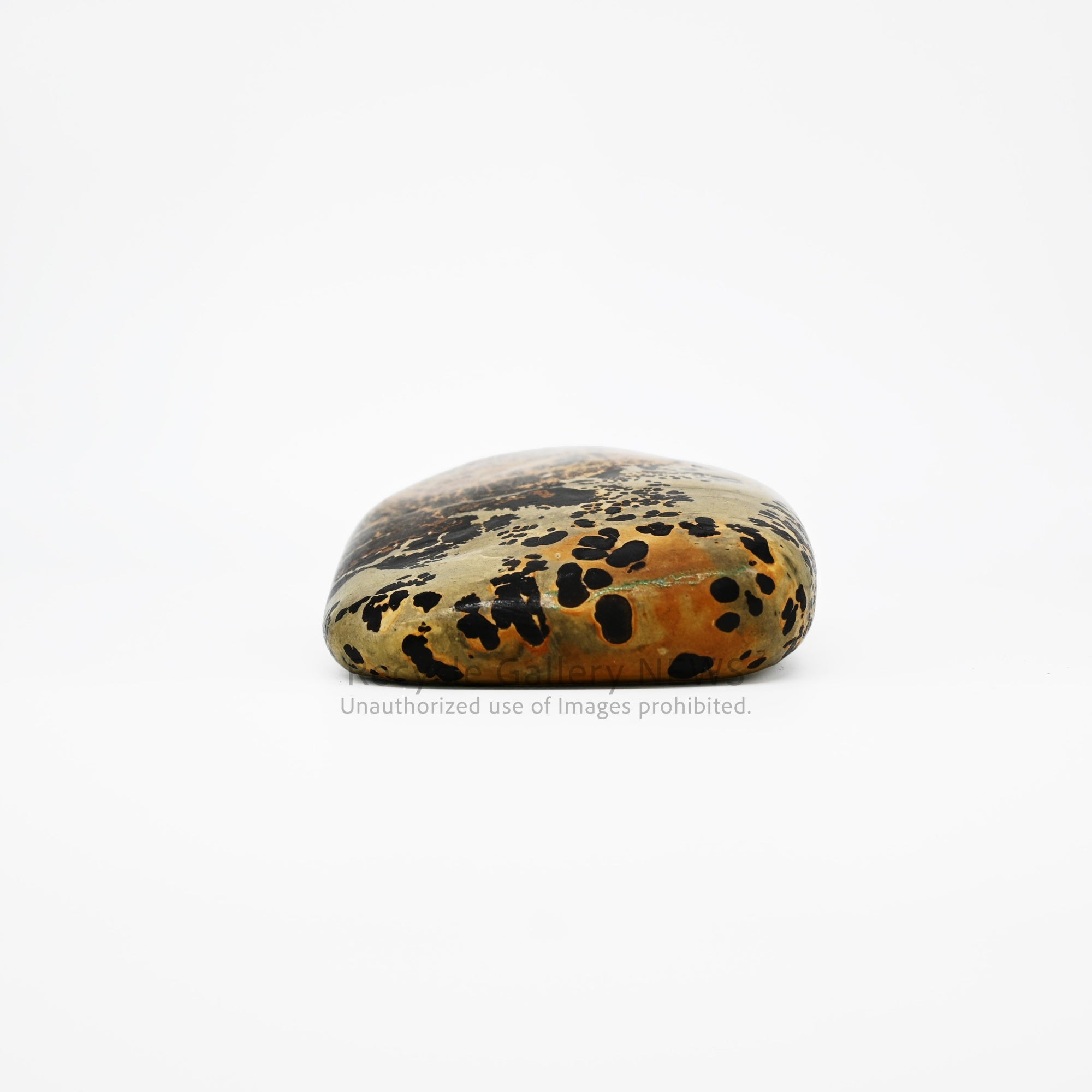 Picture Jasper Rough-textured Base Yellow Gemstone Decorative Object / 風景石 粗目台座付 黄色 天然石 置物