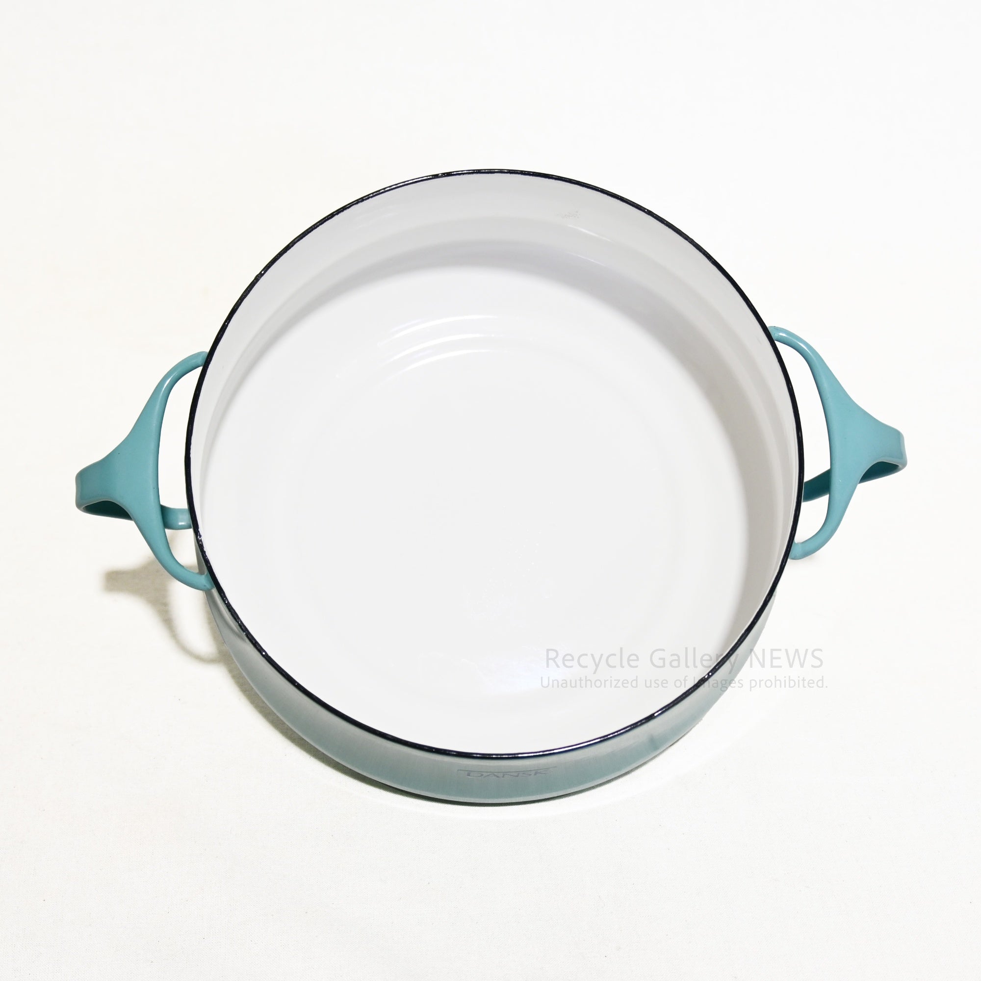DANSK 18cm Casserole Double-Handled Pot Kobenstyle Teal/Turquoise Enamel U.S.A  / ダンスク 18cm キャセロール 両手鍋 コベンスタイル ティール ターコイズ ホーロー 未使用 新古品
