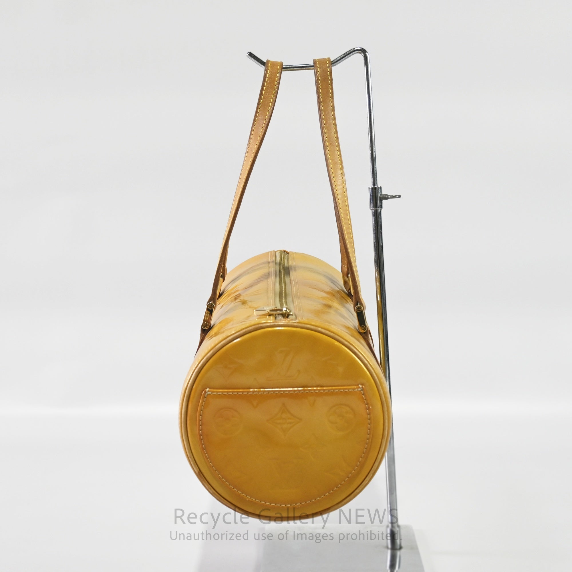 Louis Vuitton Vernis Bedford Barrel Hand Bag Patent Leather Yellow Monogram / ルイヴィトン ヴェルニ ベッドフォード イエロー エナメル バレル ハンドバッグ モノグラム